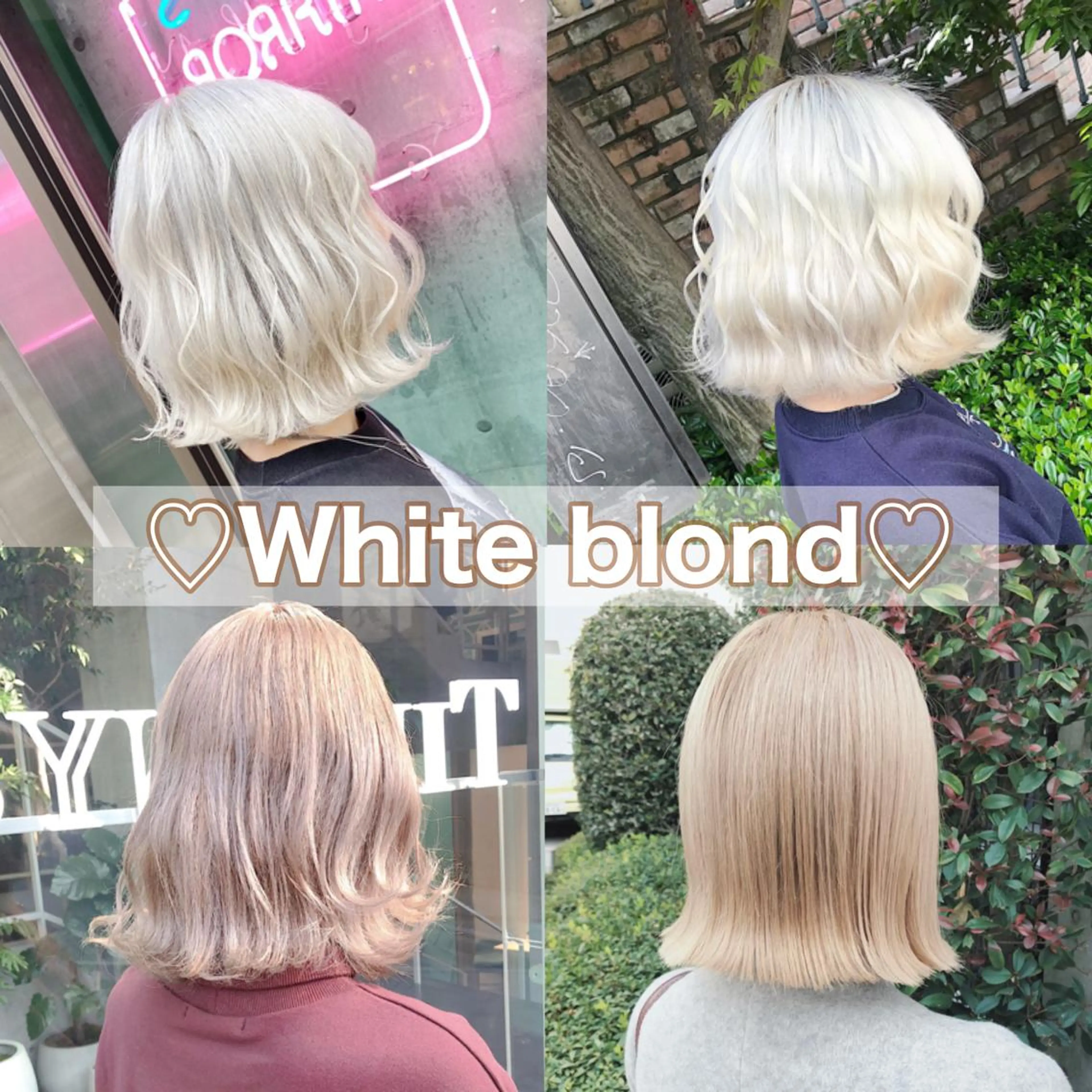 ミディアム アッシュ ボブ 外国人風カラー ハイライト 学生 💖ムラ修正ブリーチ 💖【YUU】のヘアスタイル