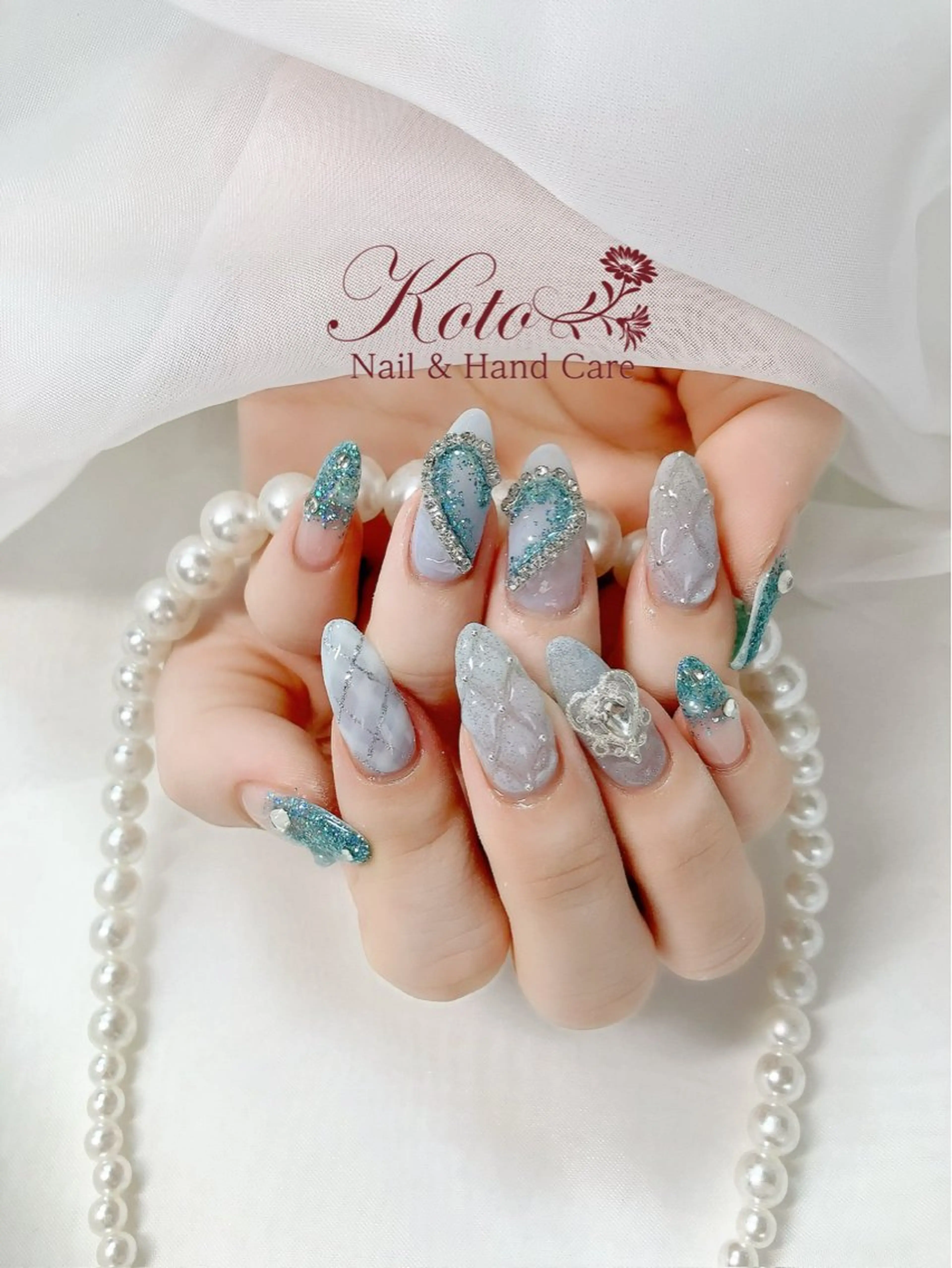 ネイル 長さ出し ジェルネイル 持ち込み ニュアンスネイル 赤色 ハンドネイル Nail Salon KOTOのネイルデザイン