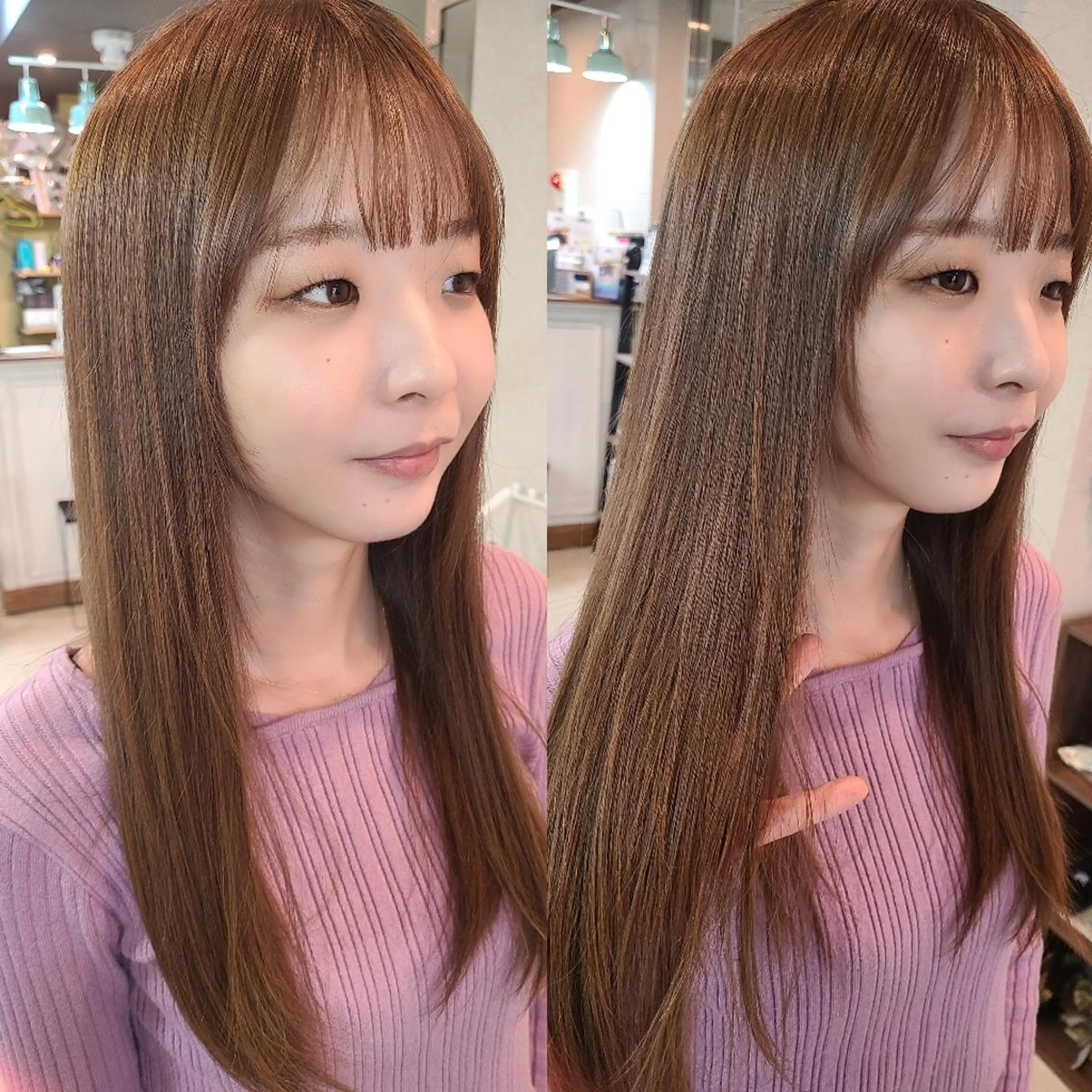 ロング カラー ベージュカラー ブリーチ ダブルカラー ブリーチなしカラー 西田 理沙のヘアスタイル