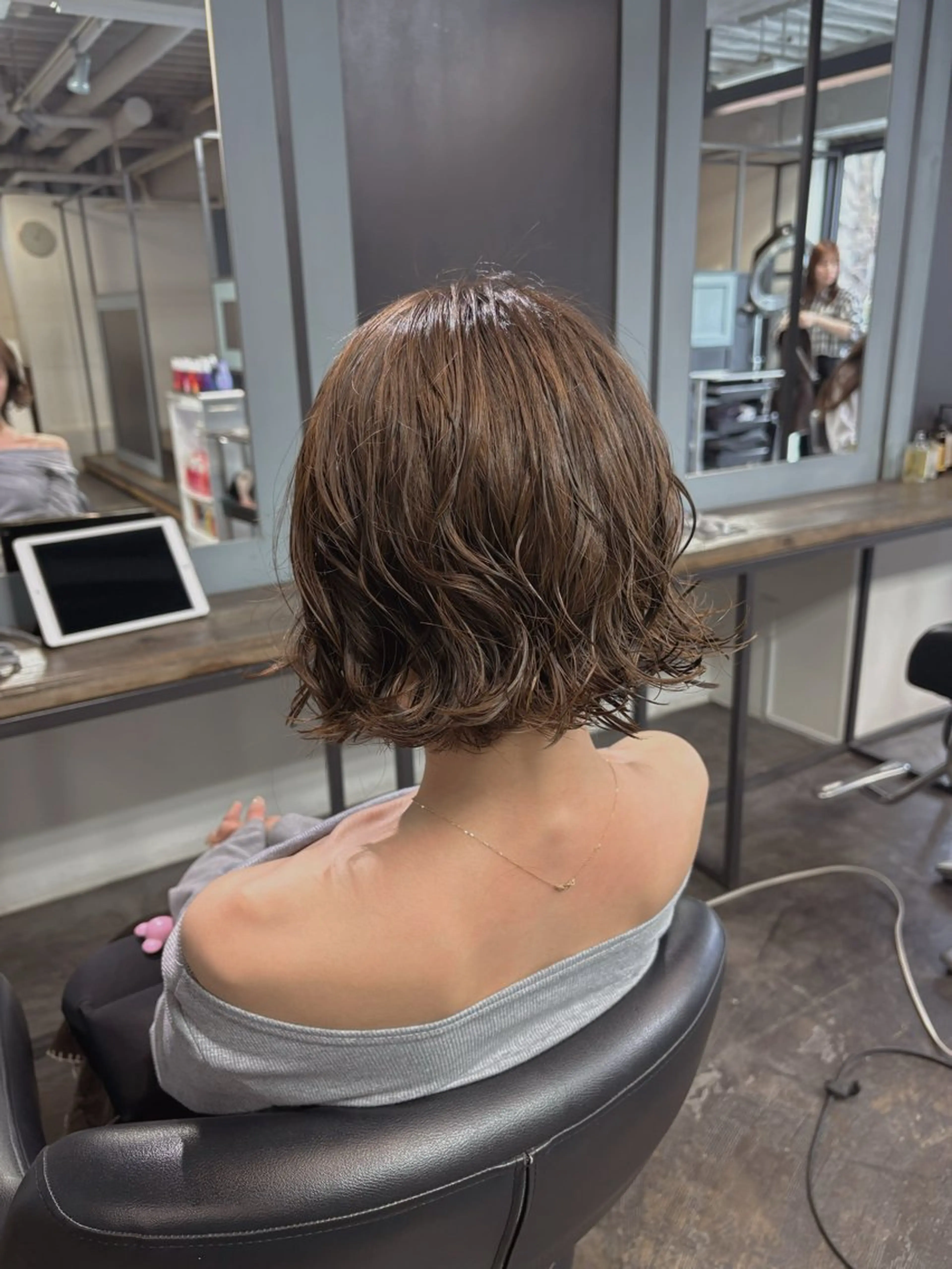 ショート パーマ 暖色カラー/髪質改善 🐮ユイカのヘアスタイル