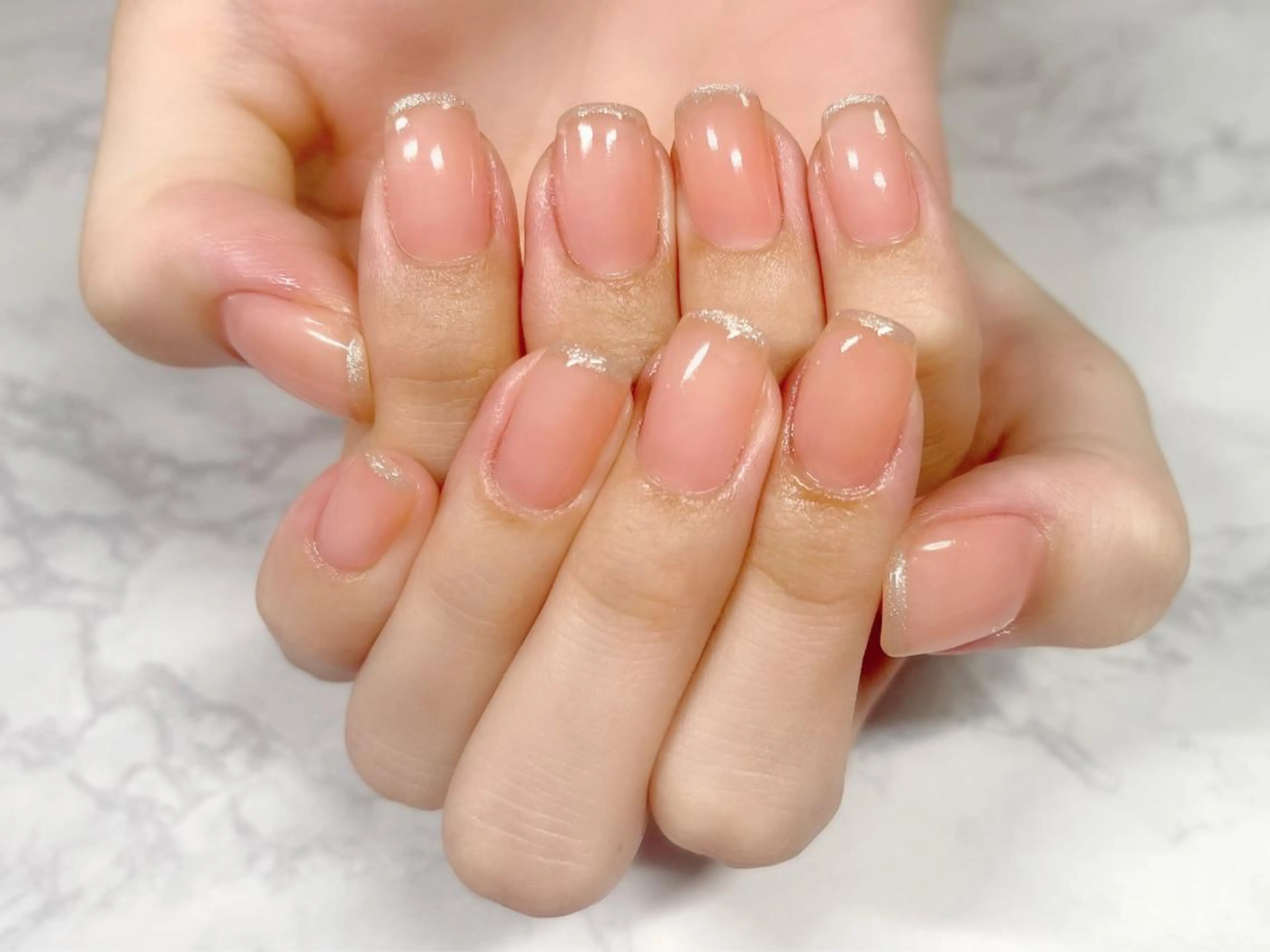 ネイル フレンチネイル マグネットネイル ピンク シンプルネイル Nail Salon KURELLYのネイルデザイン