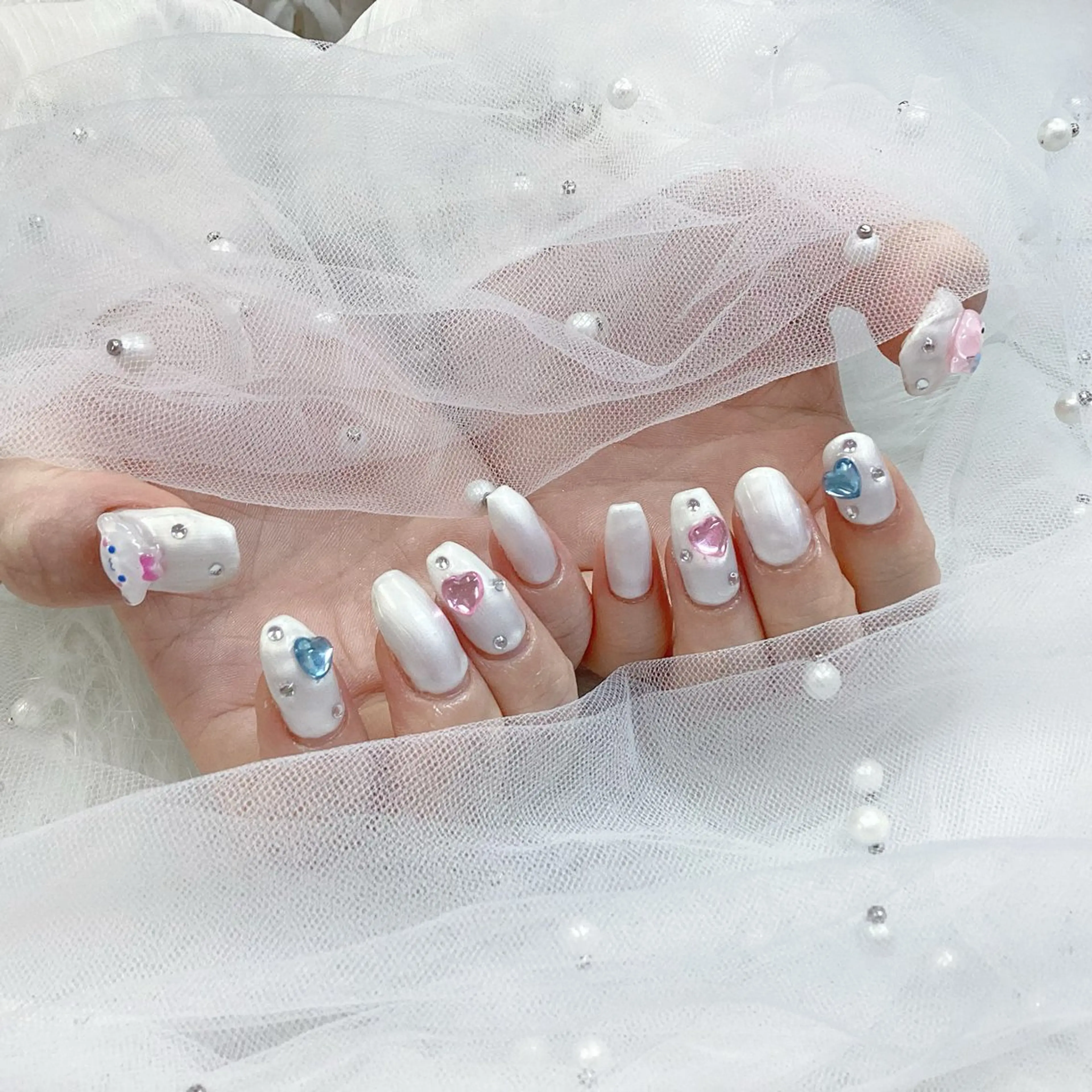 ネイル パーツ全部¥110 サロンミミのネイルデザイン