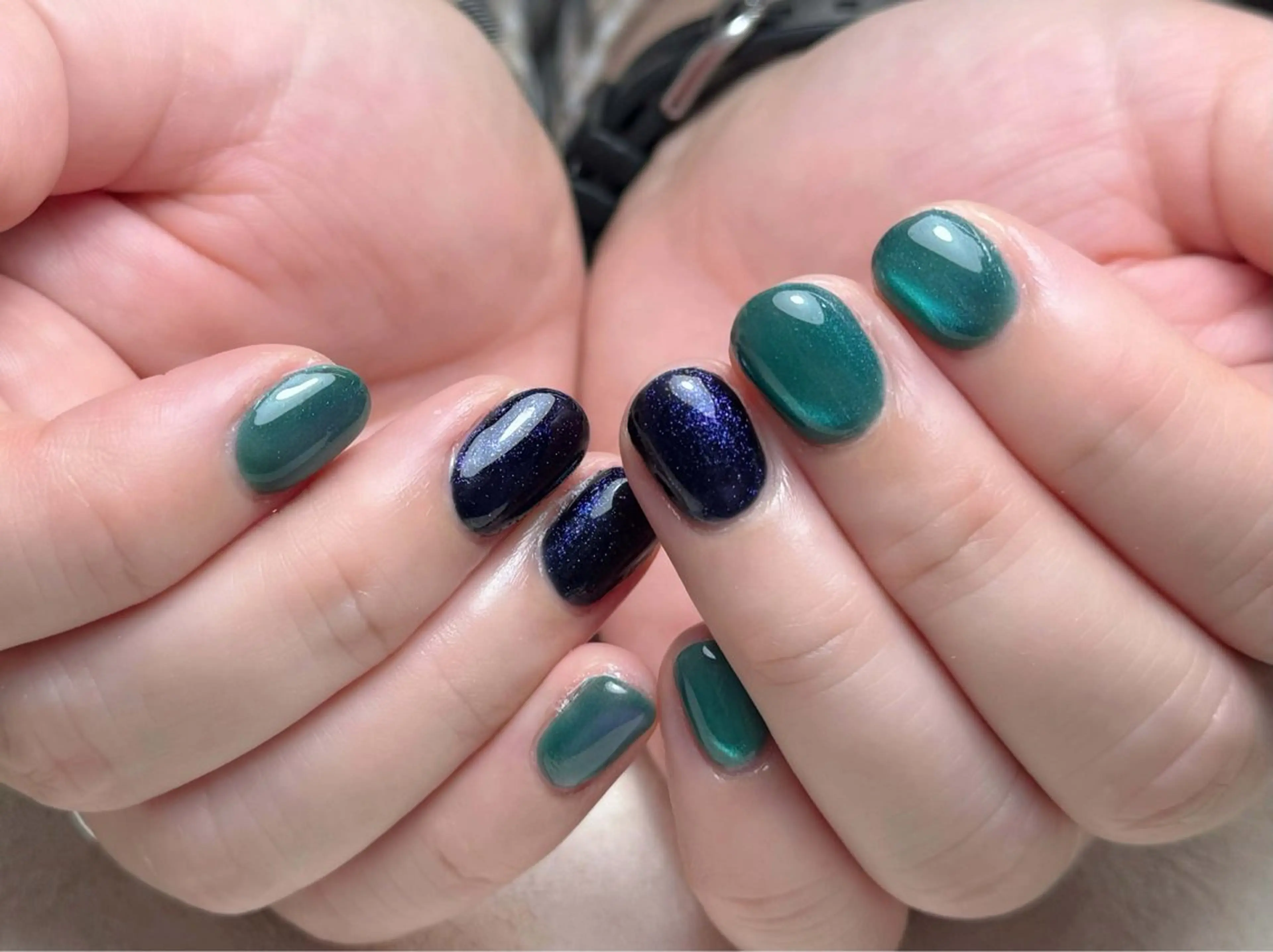 ネイル アートネイル オーロラネイル 長さ出し フレンチネイル ジェルネイル ハンドネイル 中野駅から2分 MEO NAILのネイルデザイン