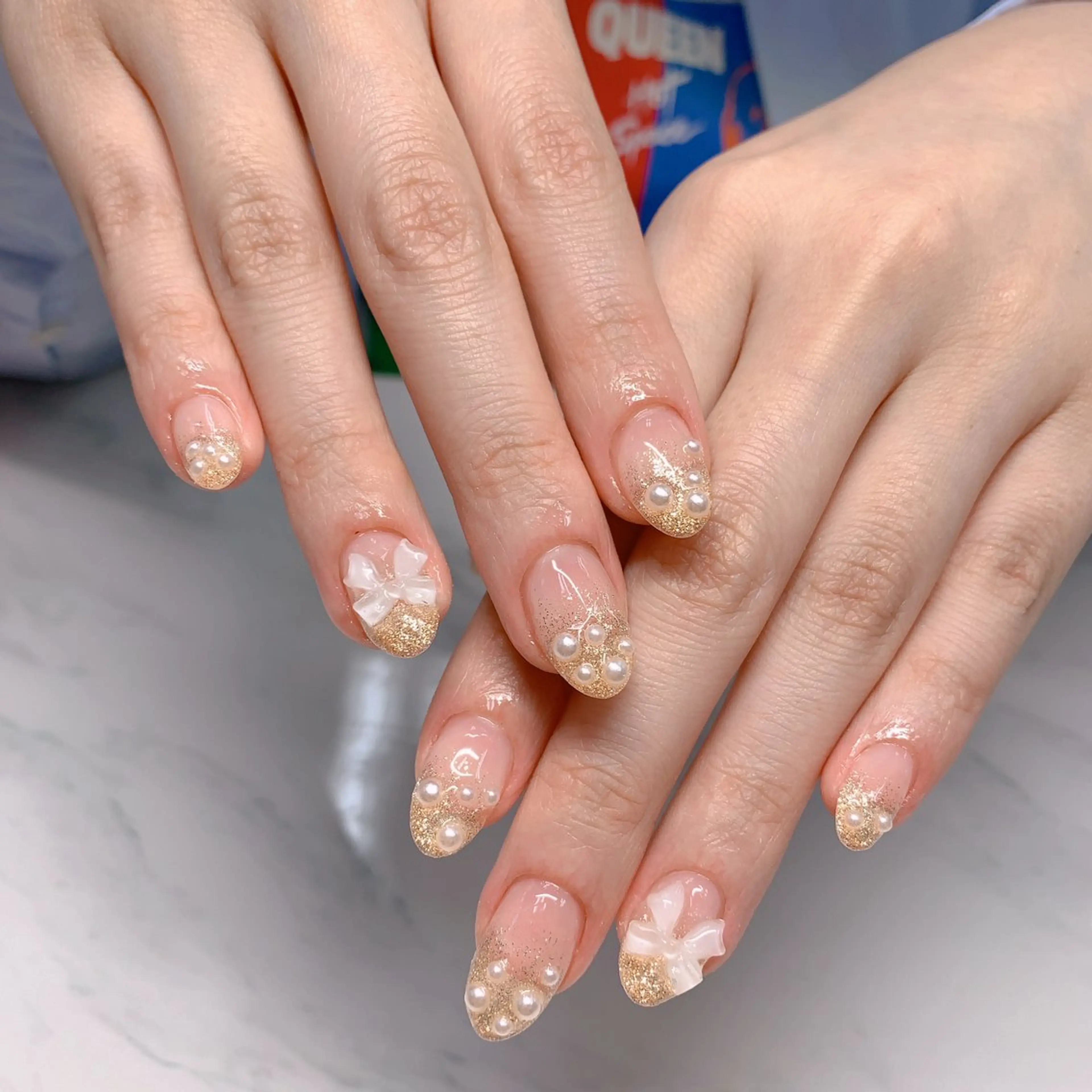 ネイル オーロラネイル 長さ出し フットネイル ジェルネイル キラキラネイル ハンドネイル インフィニティ ネイルサロンのネイルデザイン