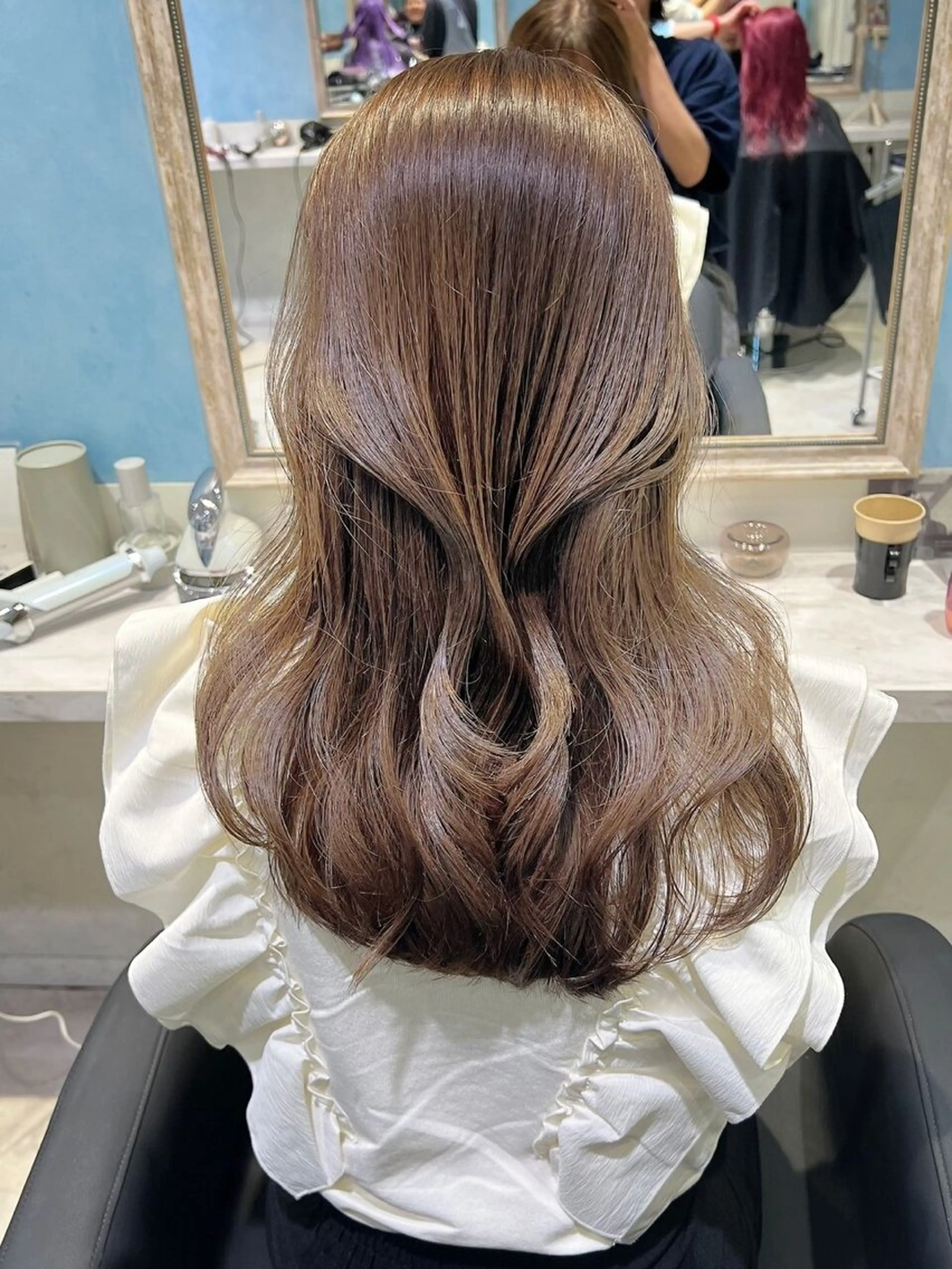 セミロング カラー ヘアカラー ハイトーン/ブリーチ 💙みずき💙のヘアスタイル