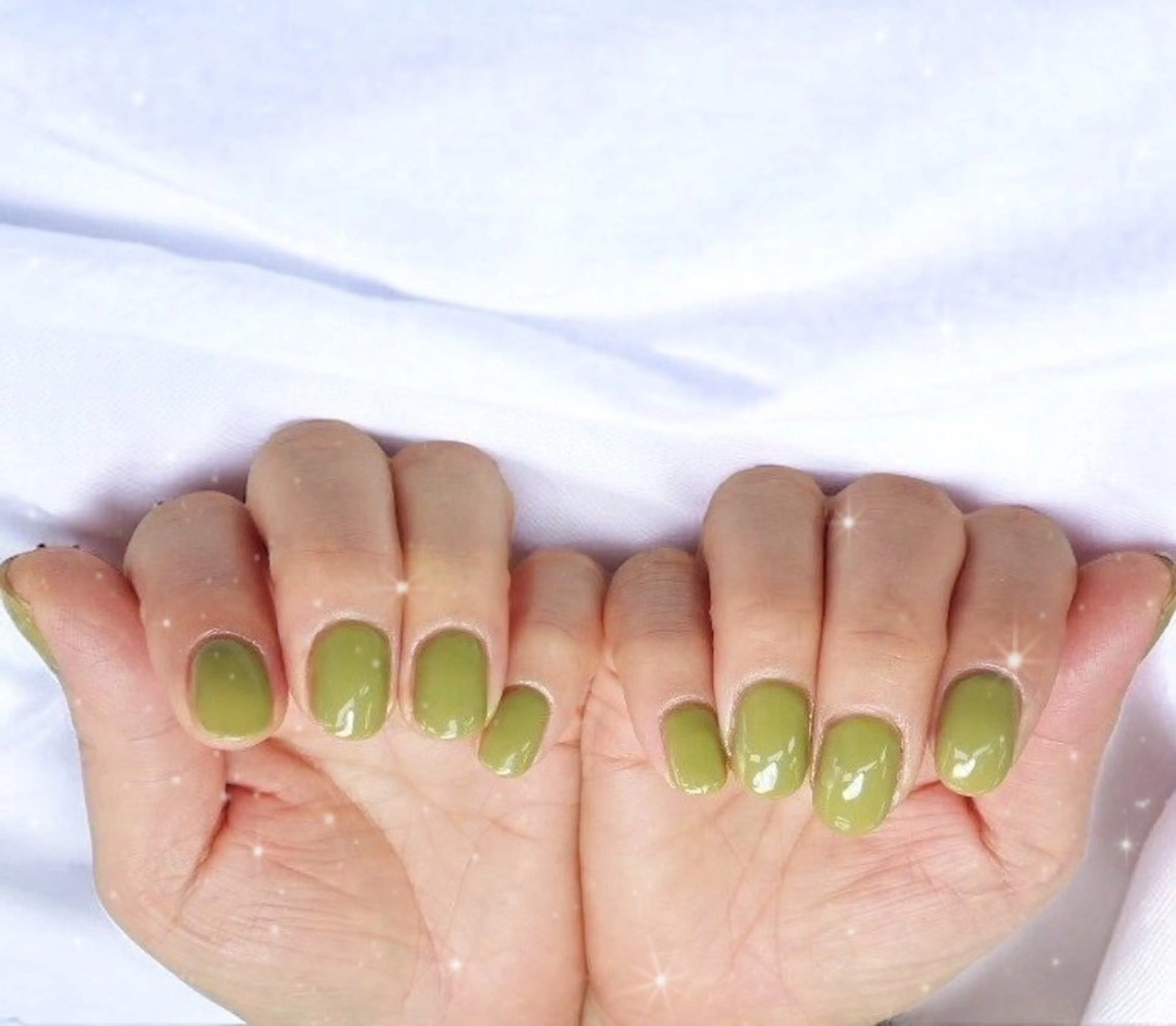 ネイル グリーン ハンドネイル Best Nail Yu🎀🫧のネイルデザイン