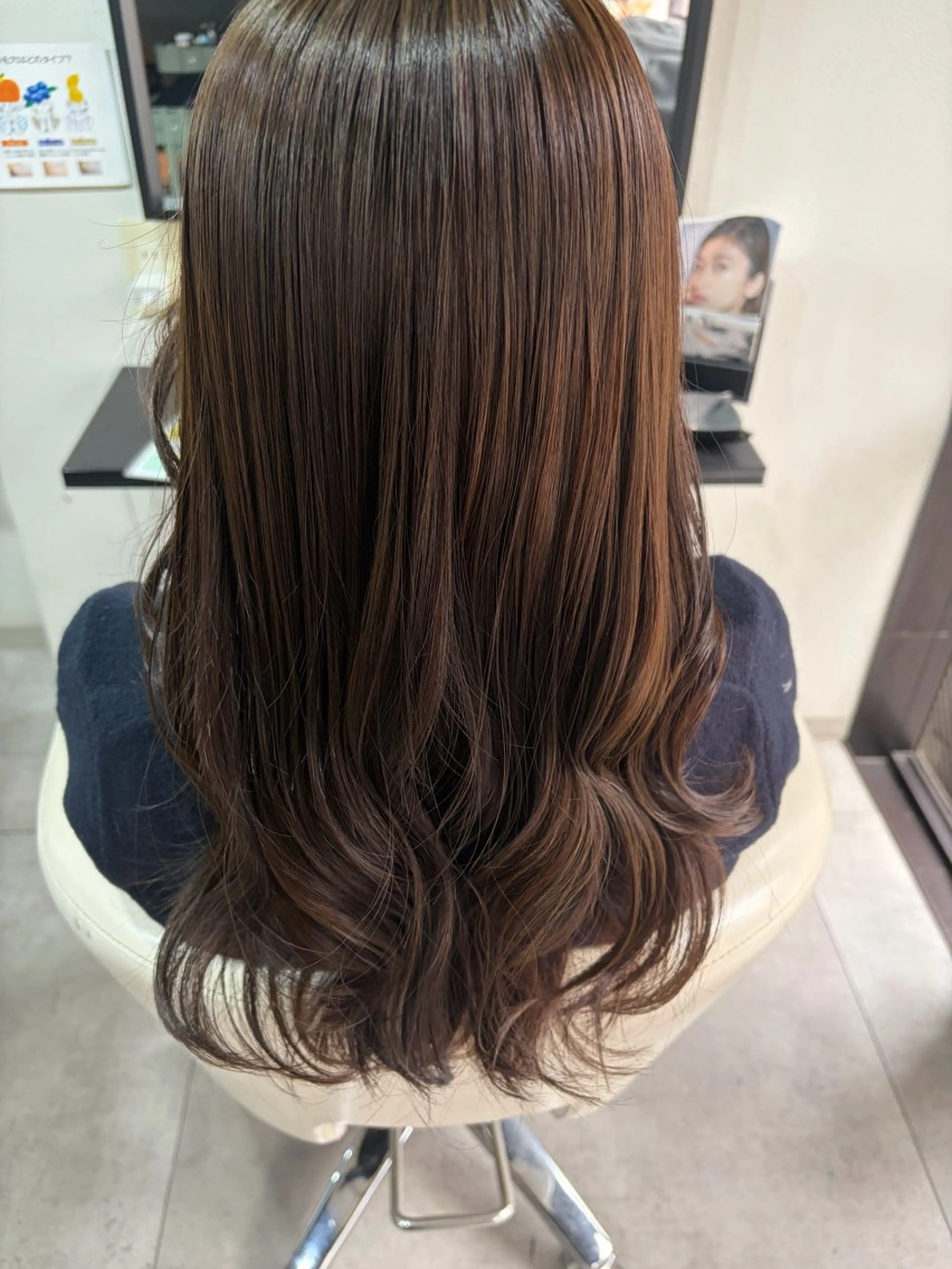 ロング ヘアカラー トリートメント ストレート/カラー 特化雪本☃️のヘアスタイル