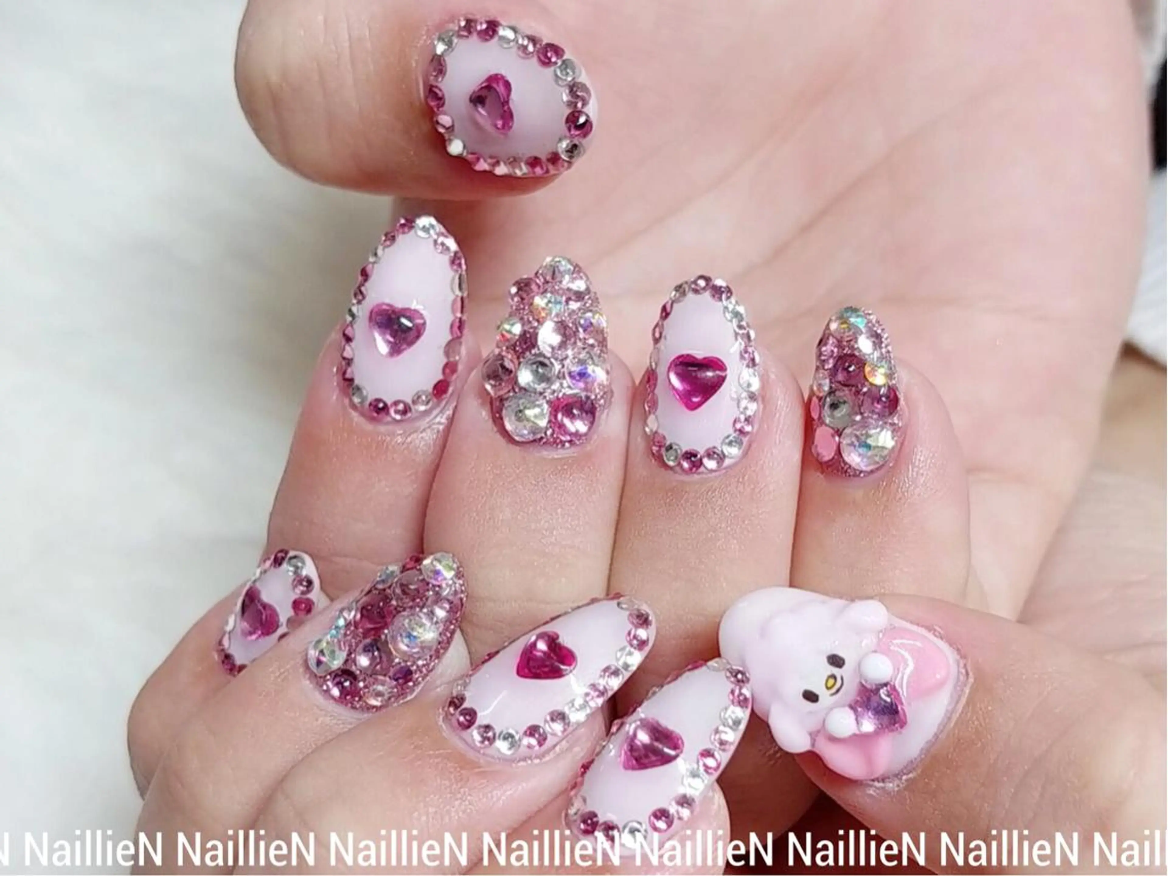 ネイル ハート ハンドネイル Nail lieNのネイルデザイン