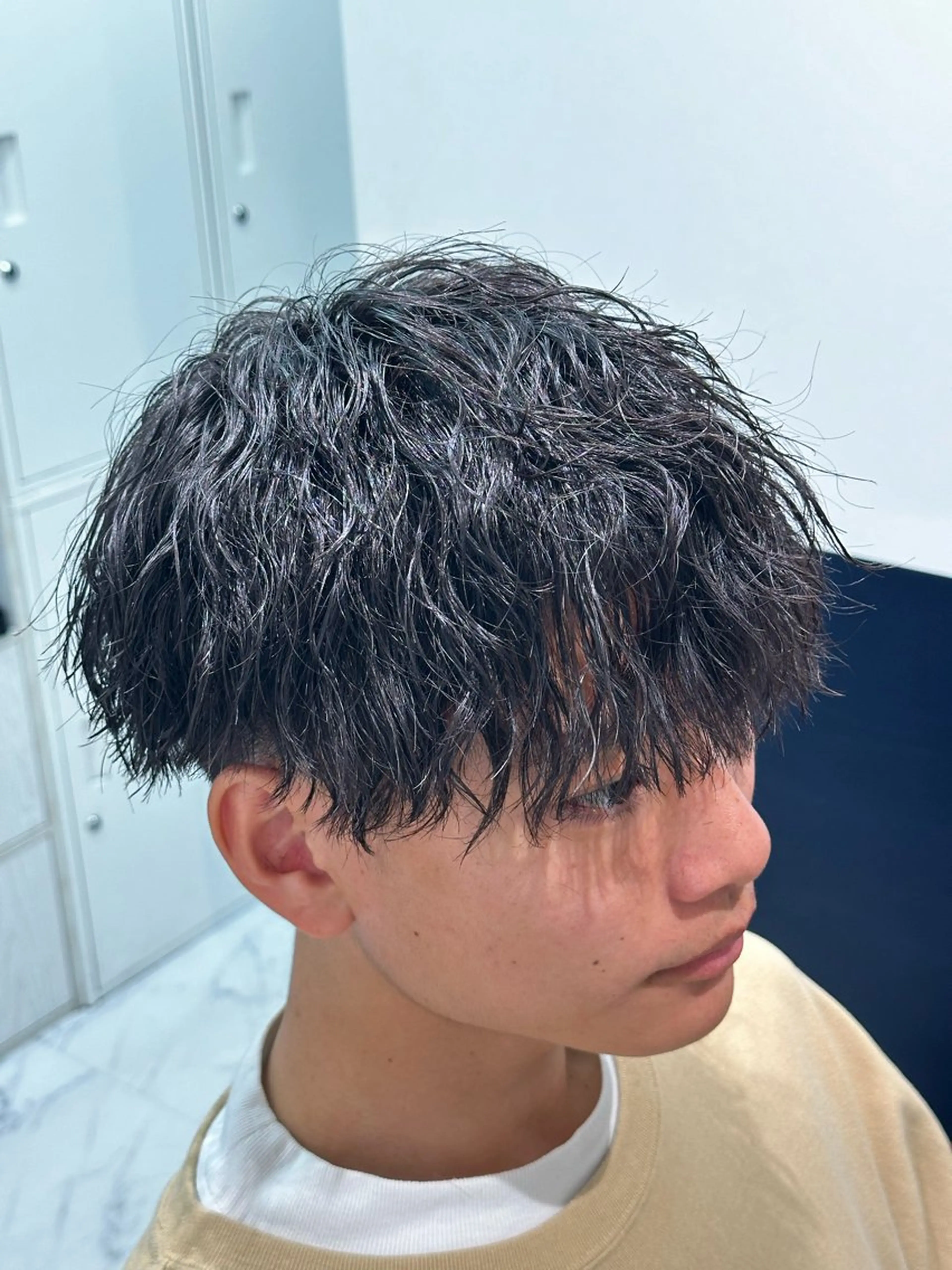 ショート パーマ 千葉弘平 🔥波巻き特化🔥のヘアスタイル