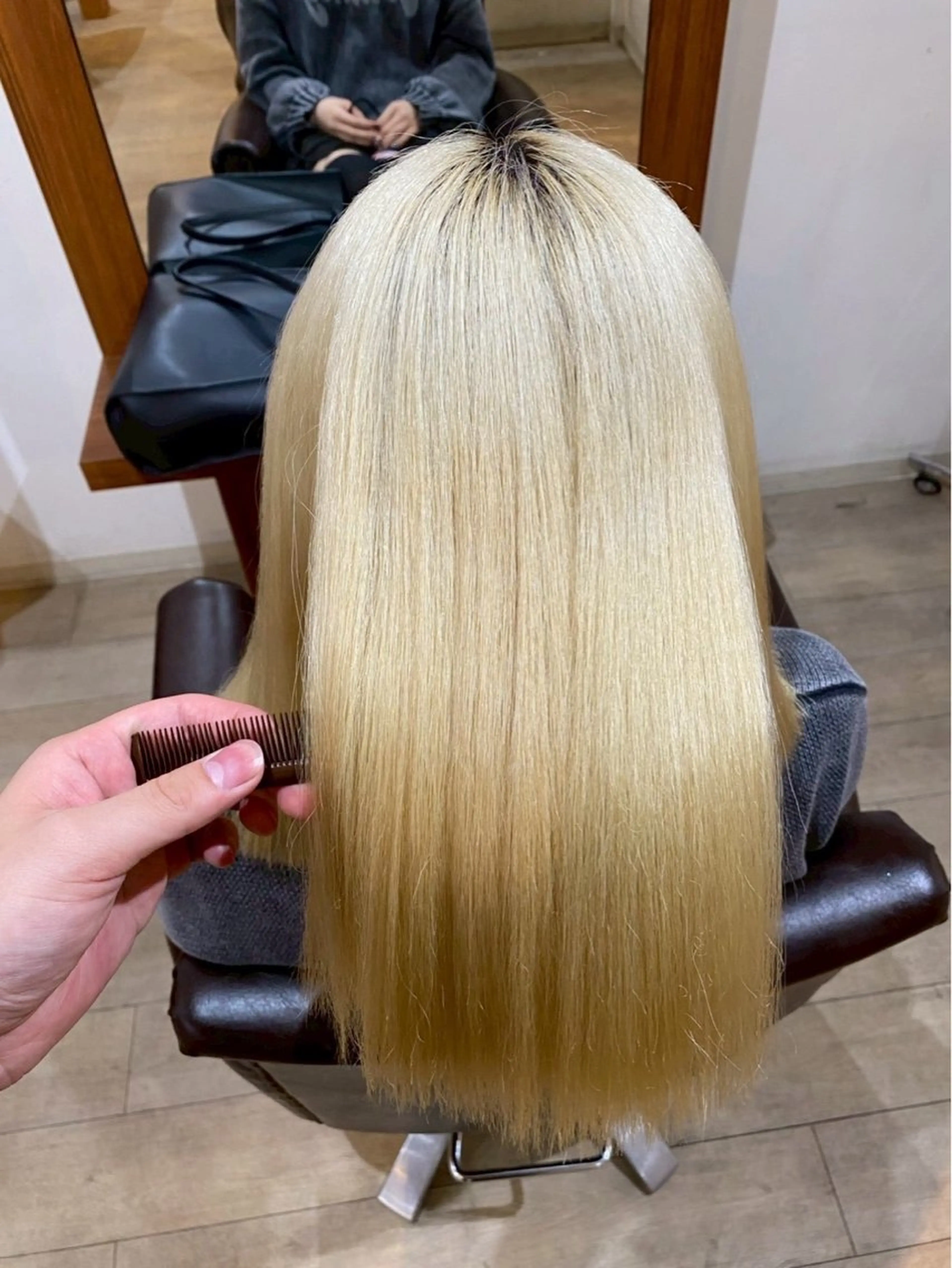 セミロング ヘアカラー トリートメント brace 小笹花純のヘアスタイル
