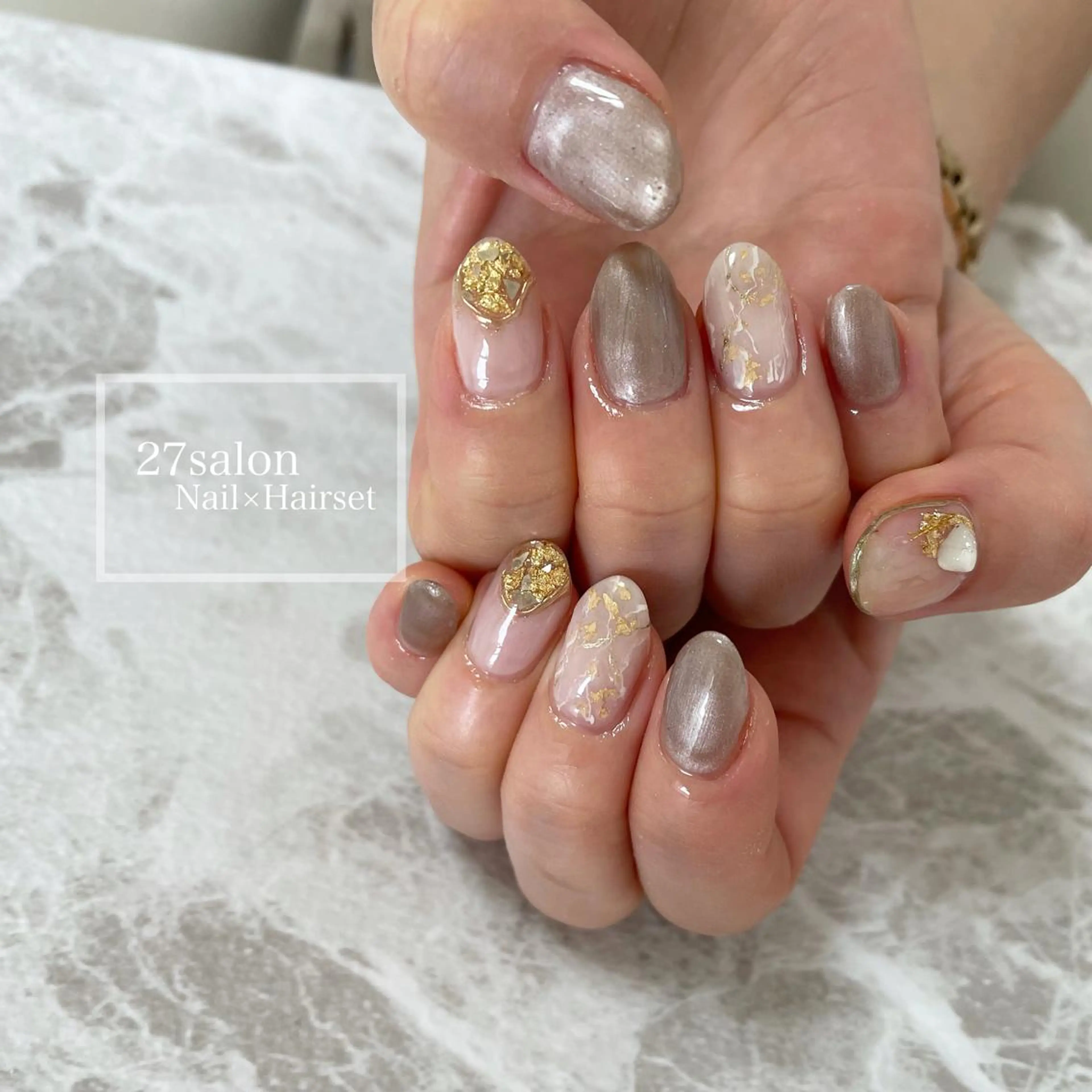 ネイル クリアネイル ニュアンスネイル 27salon yuinaのネイルデザイン