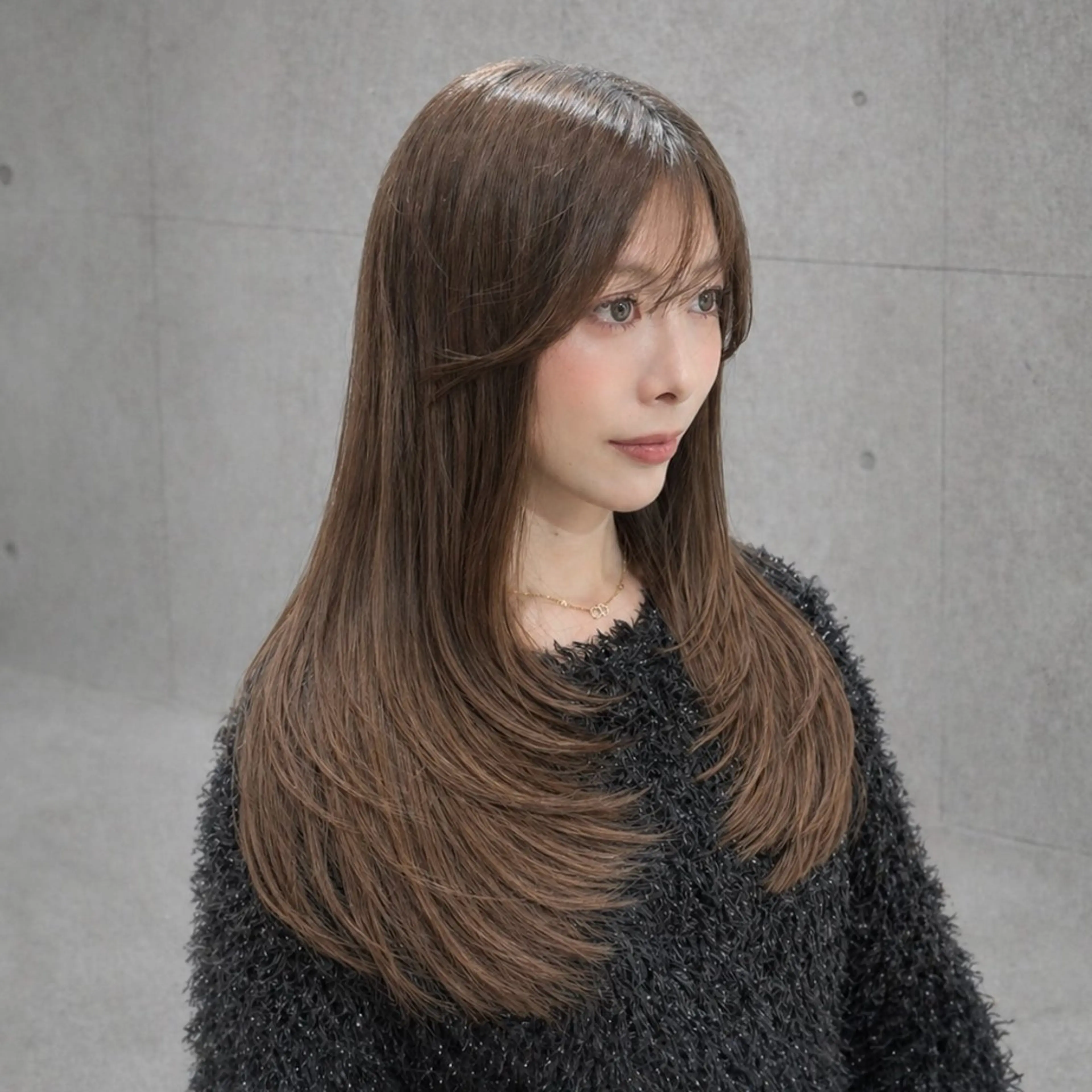 ロング 髪質改善 レイヤーカット 縮毛矯正 トリートメント カット ヘアカラー 縮毛矯正 髪質改善/縮毛矯正 レイヤー/ユウタ👑のヘアスタイル