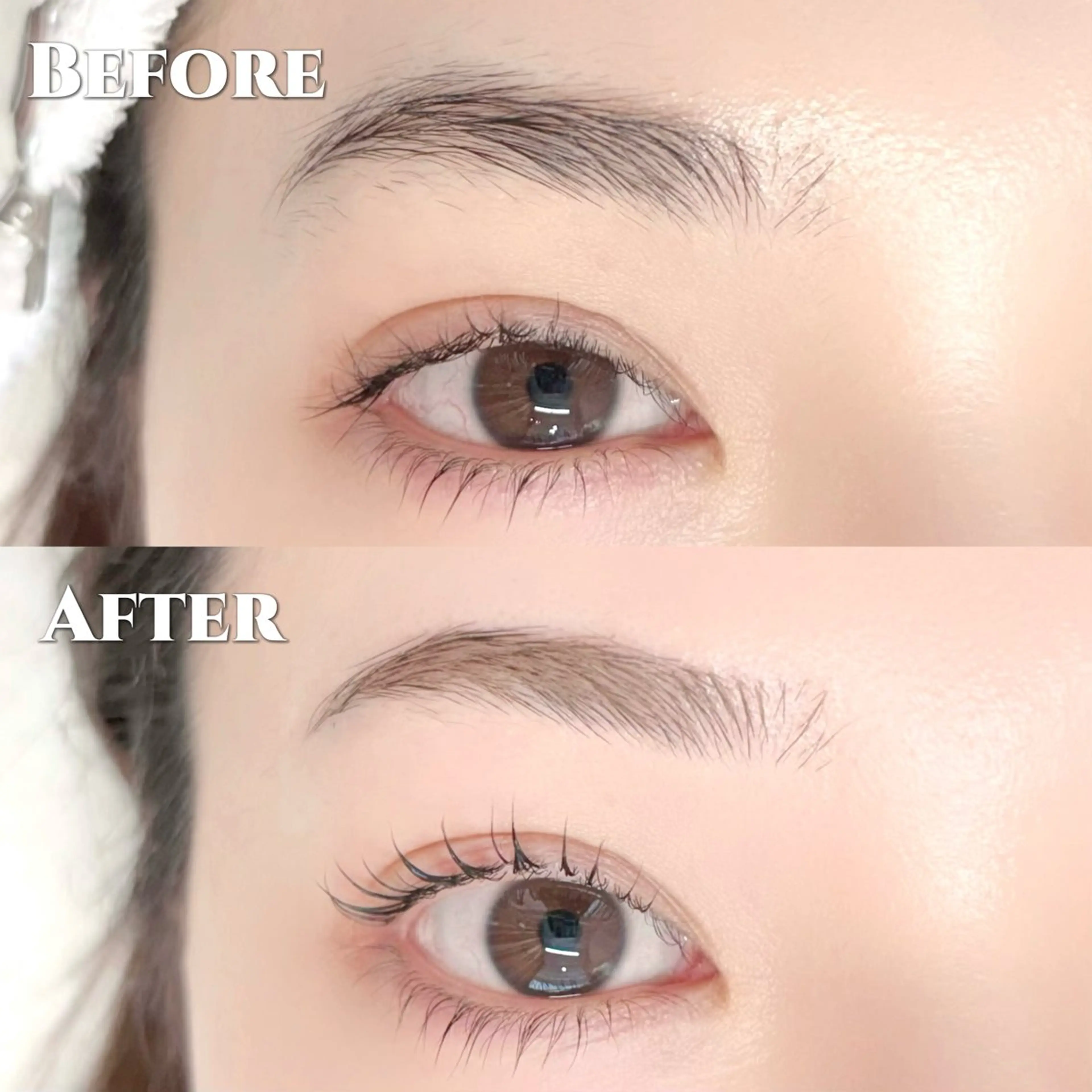 マツエク・マツパ Cカール ナチュラル 一重×まつ毛パーマ マツパ meg .のマツエク・マツパデザイン