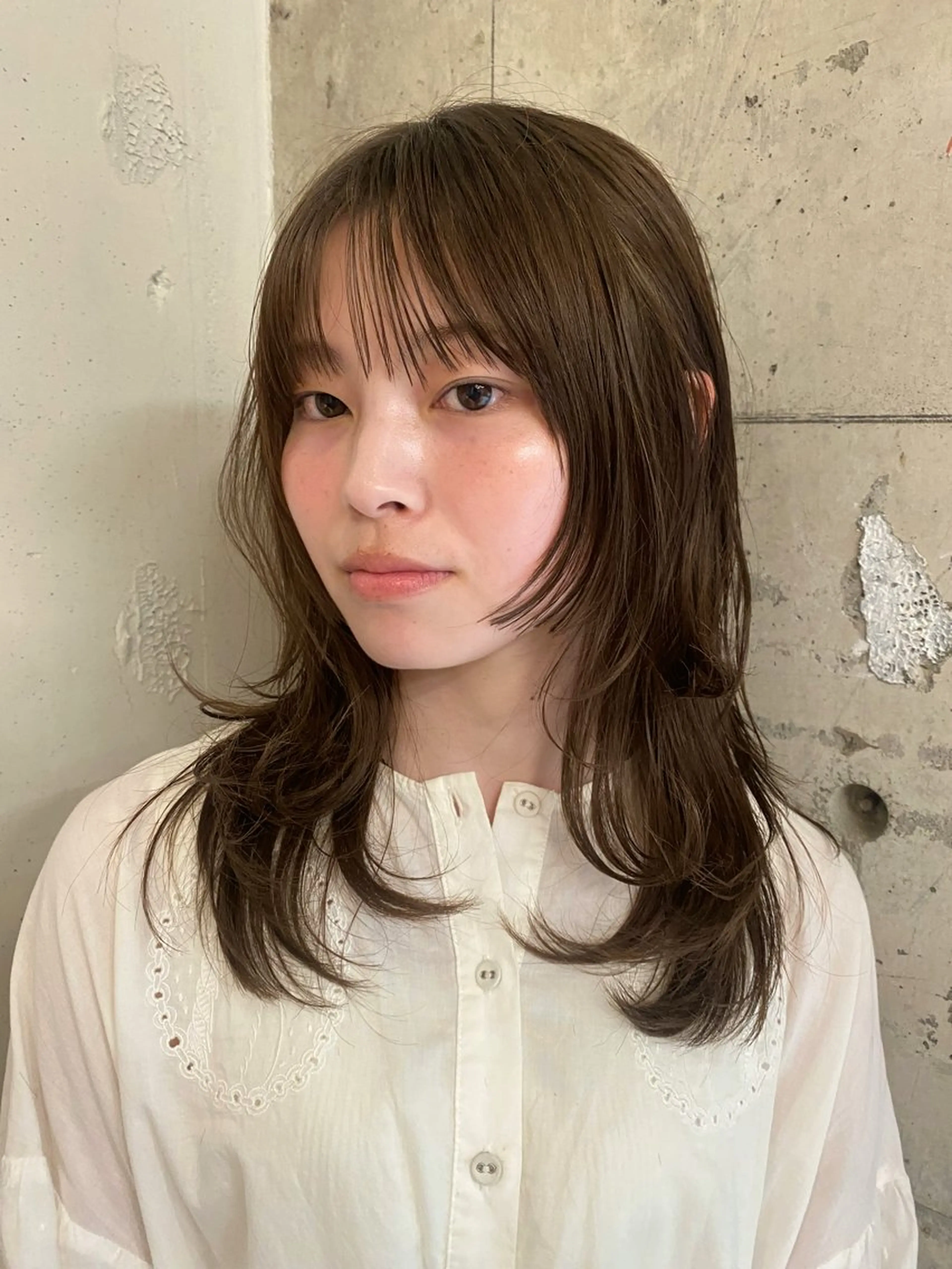 ミディアム レイヤーカット 永田 愛莉のヘアスタイル