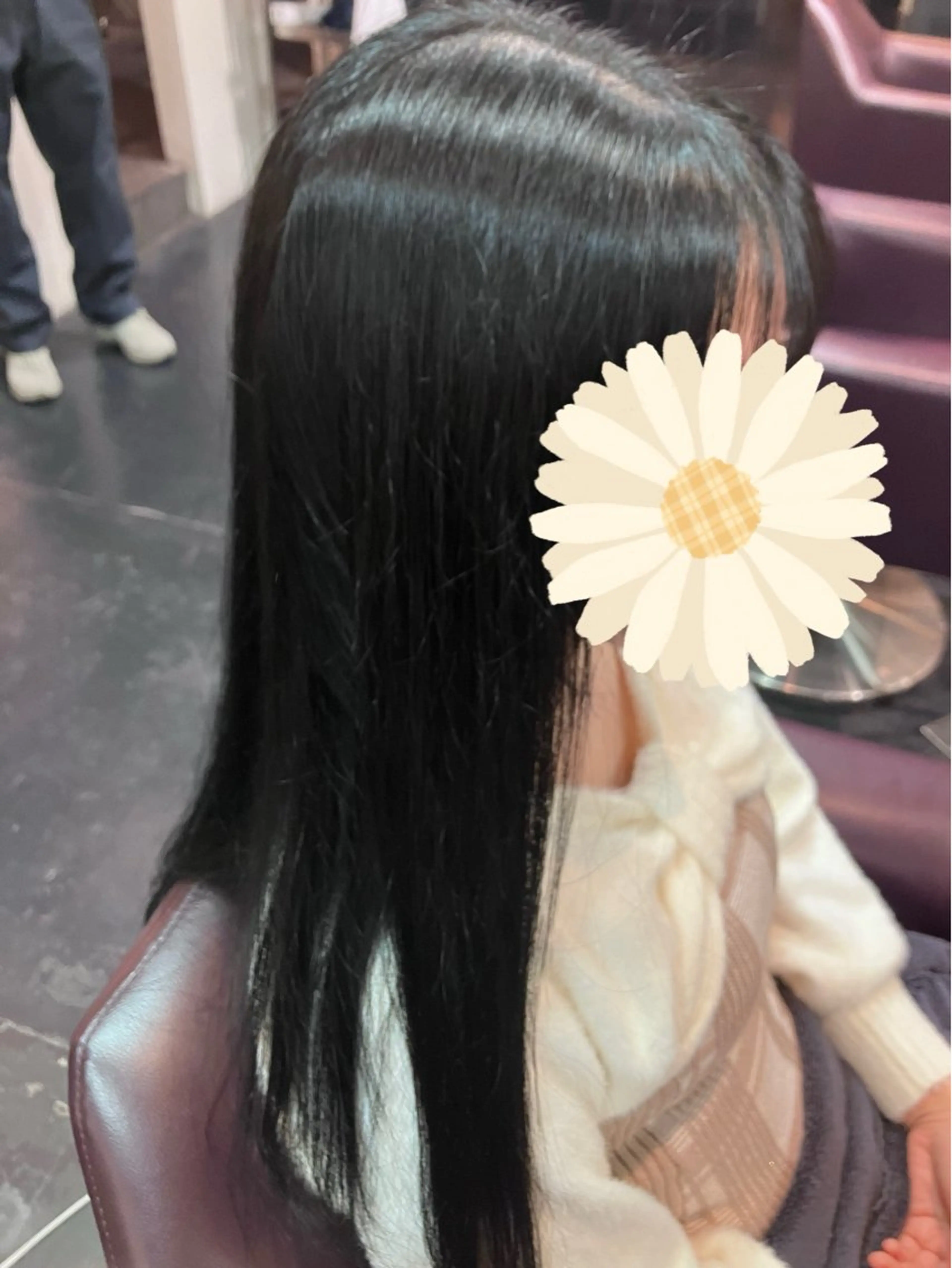 カラー 黒髪 ブルーカラー ブルーブラック イルミナカラー CUT純 kirinaのヘアスタイル