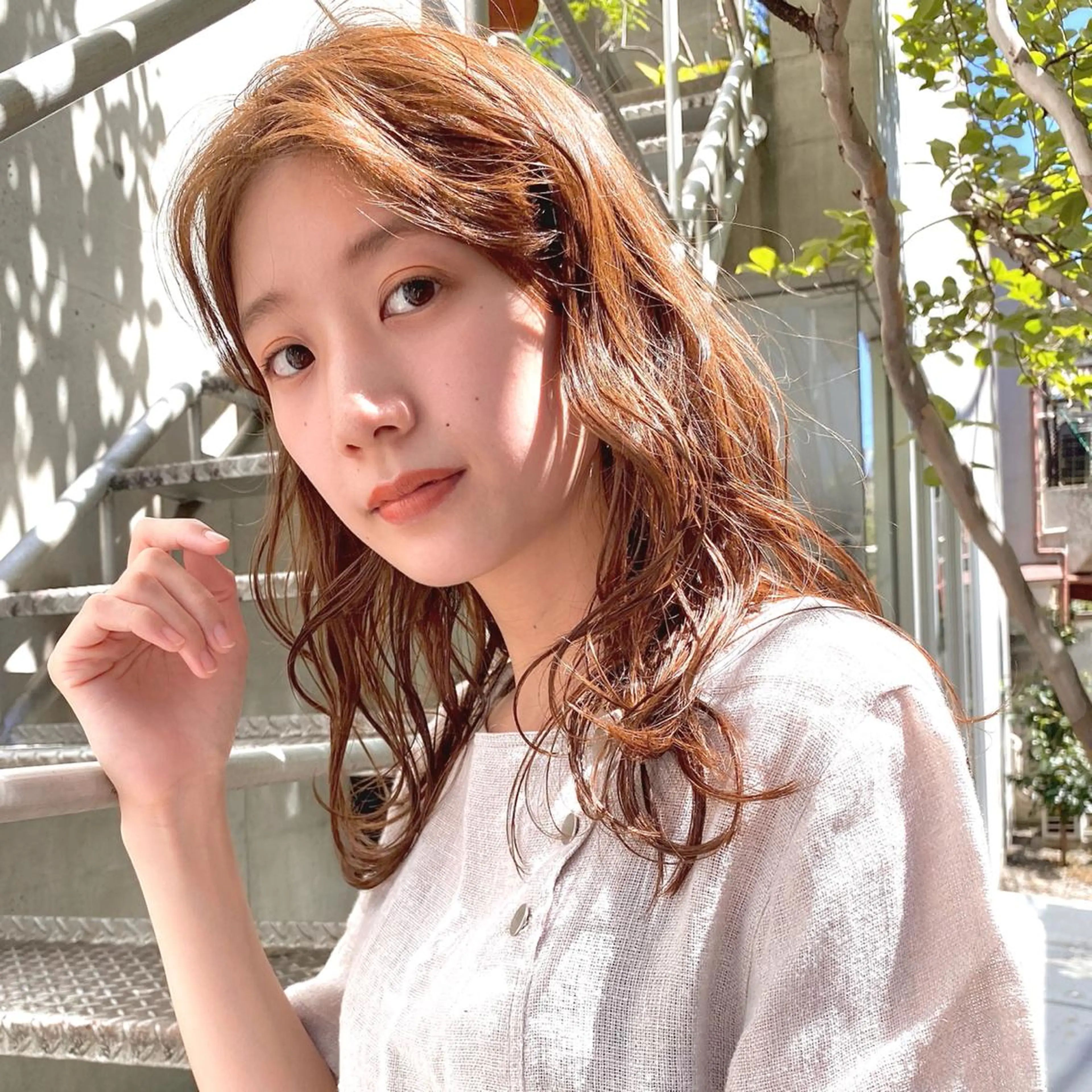 セミロング カラー パーマ ヘアアレンジ カット ヘアカラー トリートメント ヘッドスパ 【ダメージレス施術】 【透明感】北村 拓也のヘアスタイル