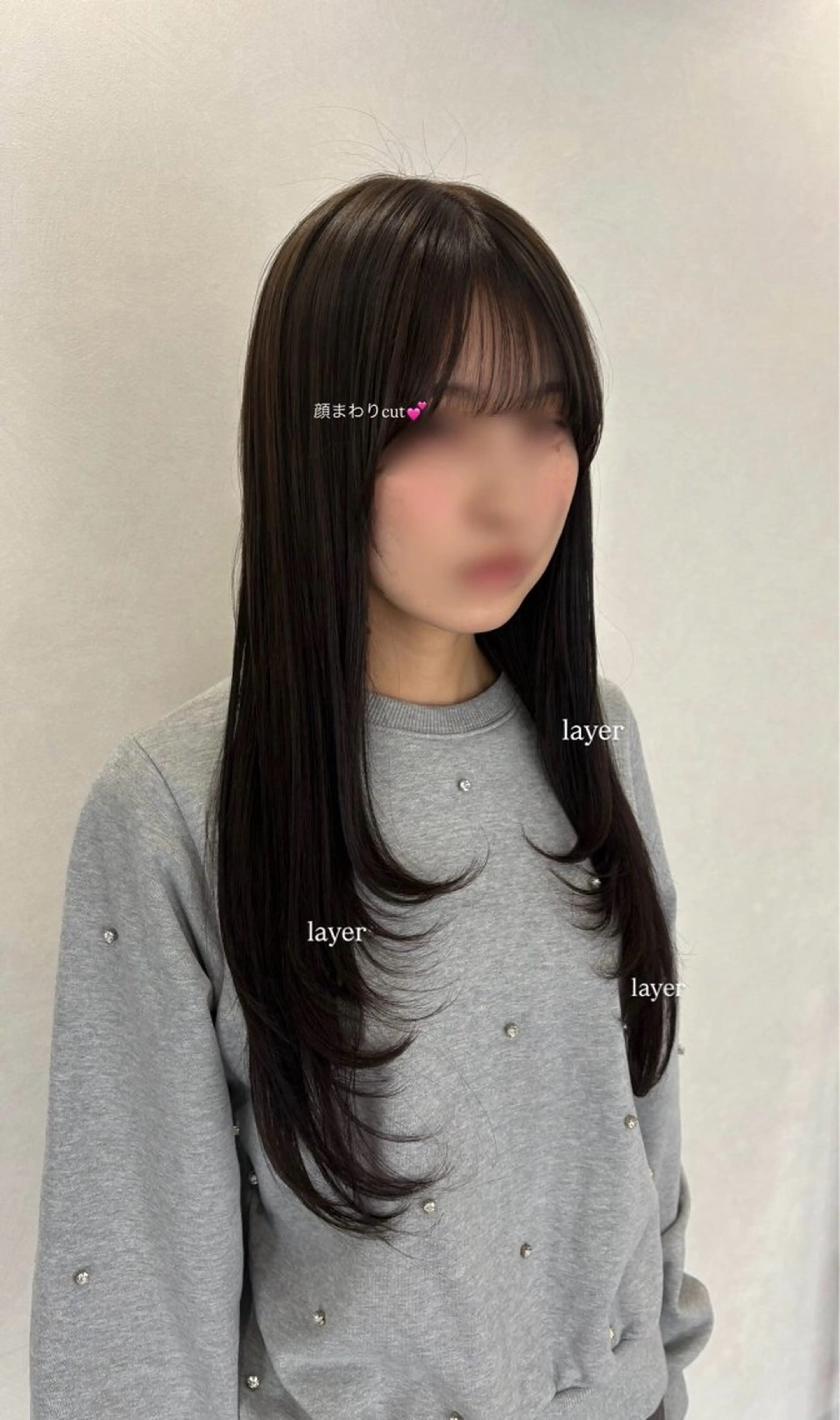 ロング 韓国風ヘア レイヤーカット カット トリートメント 坂本奈都美 🎀のヘアスタイル