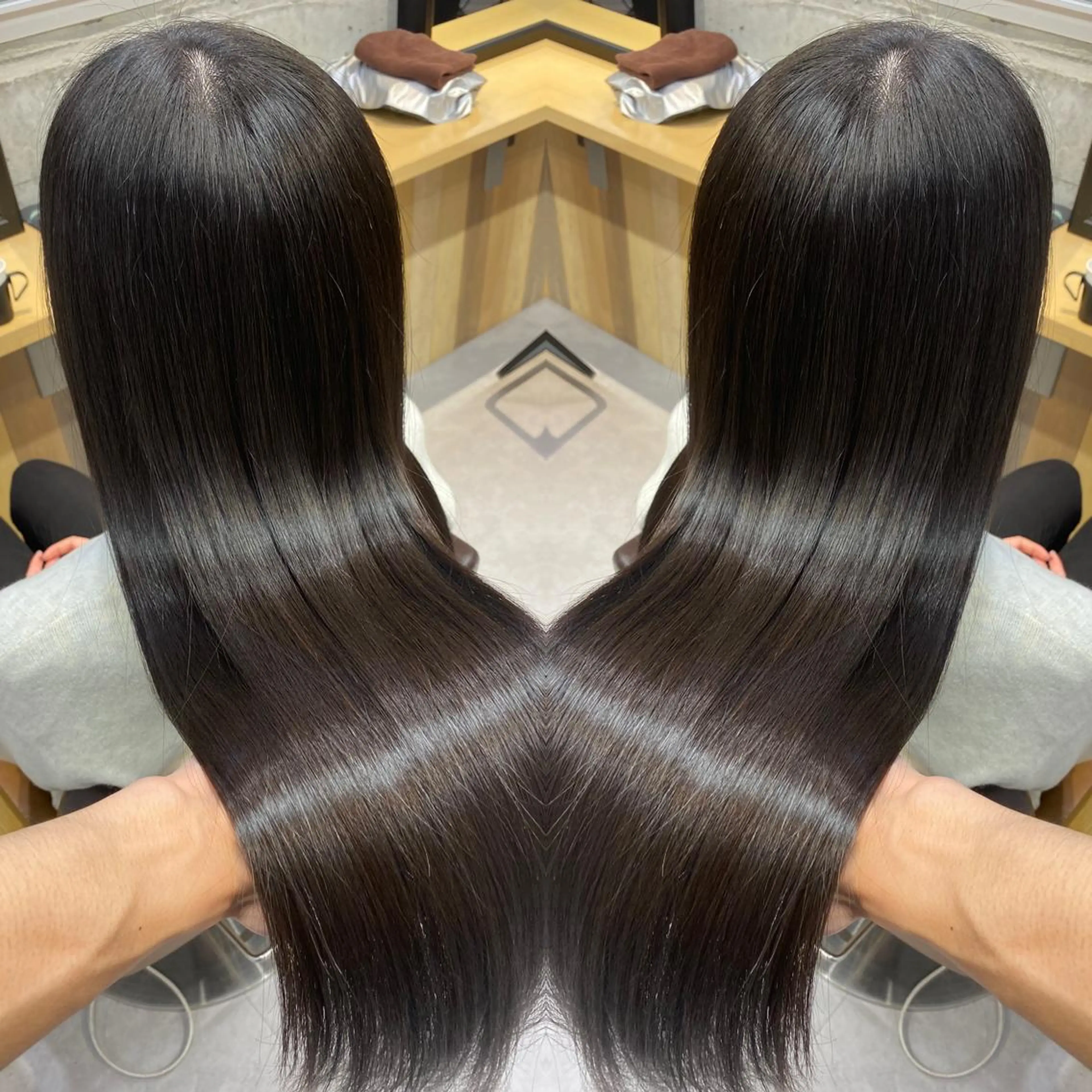 ロング カラー パーマ ヘアアレンジ メンズ キッズ ネイル マツエク・マツパ アクアカラー 髪質改善 トリートメント 新宿/髪質改善/ 美髪矯正✨浅江通友のヘアスタイル