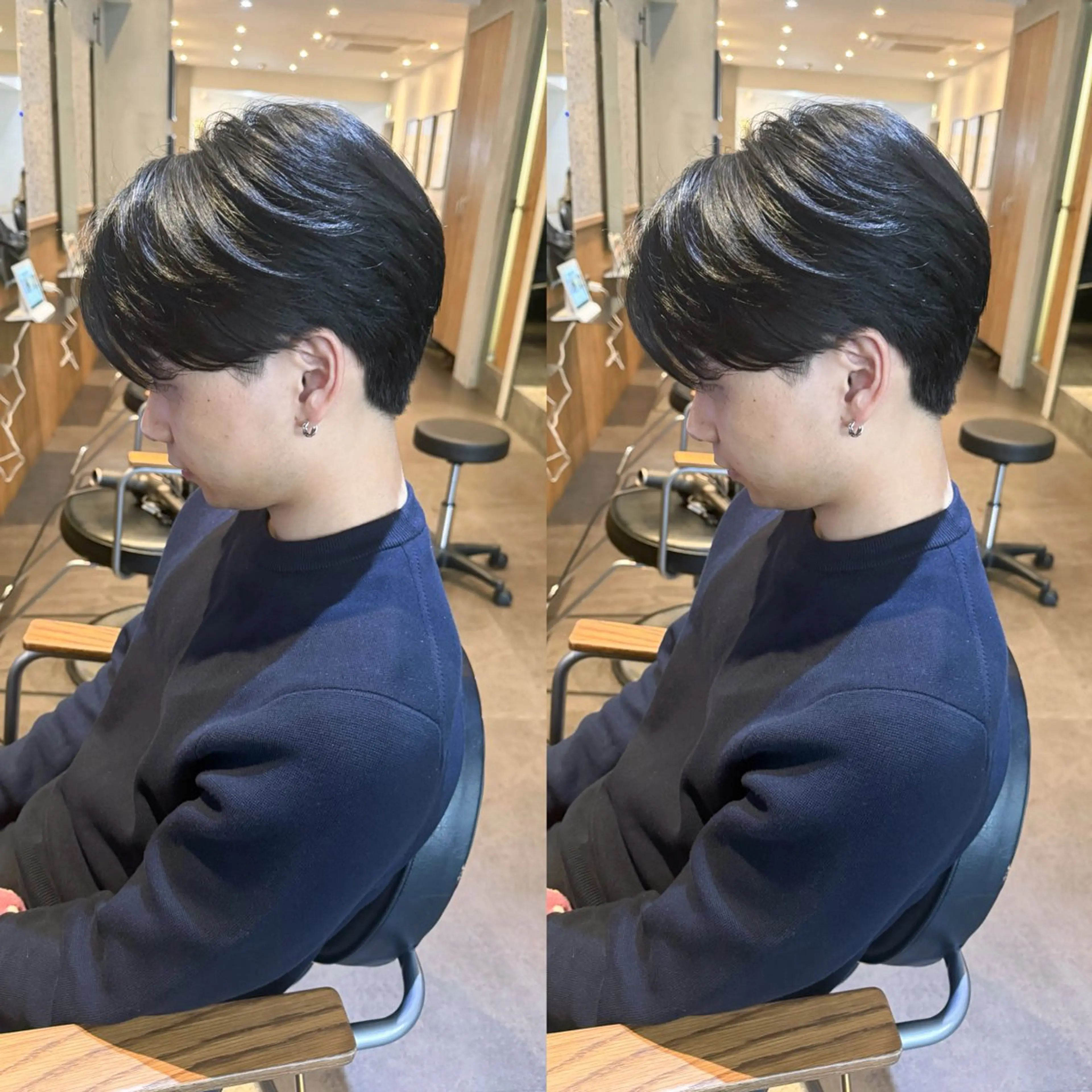 メンズ センターパート カット 🌟メンズ🌟シ ョート🌟クルミのヘアスタイル