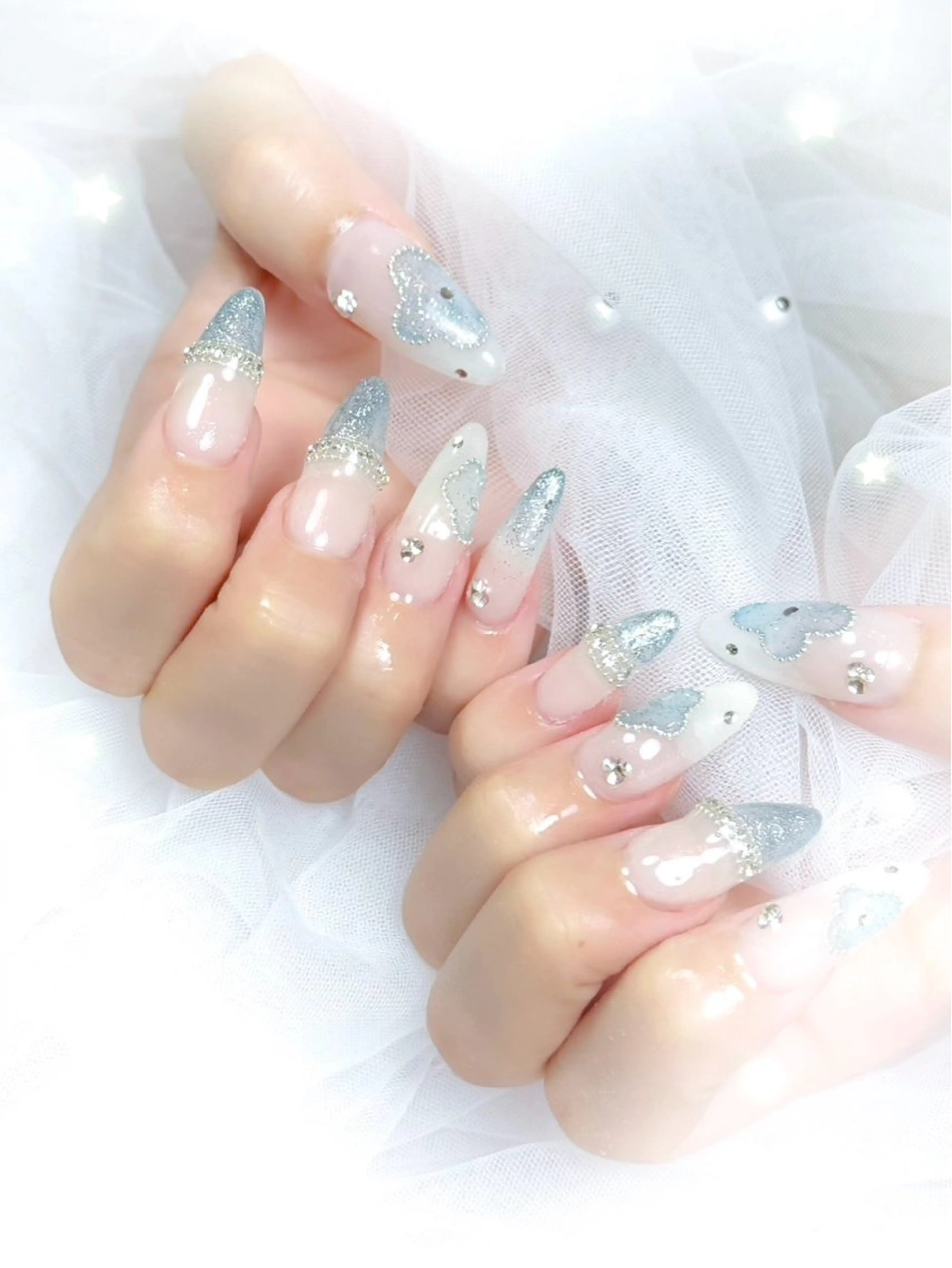 ネイル グラデーション ラメ(グリッター) ラメグラデーション ハンドネイル Haney. MEIのネイルデザイン