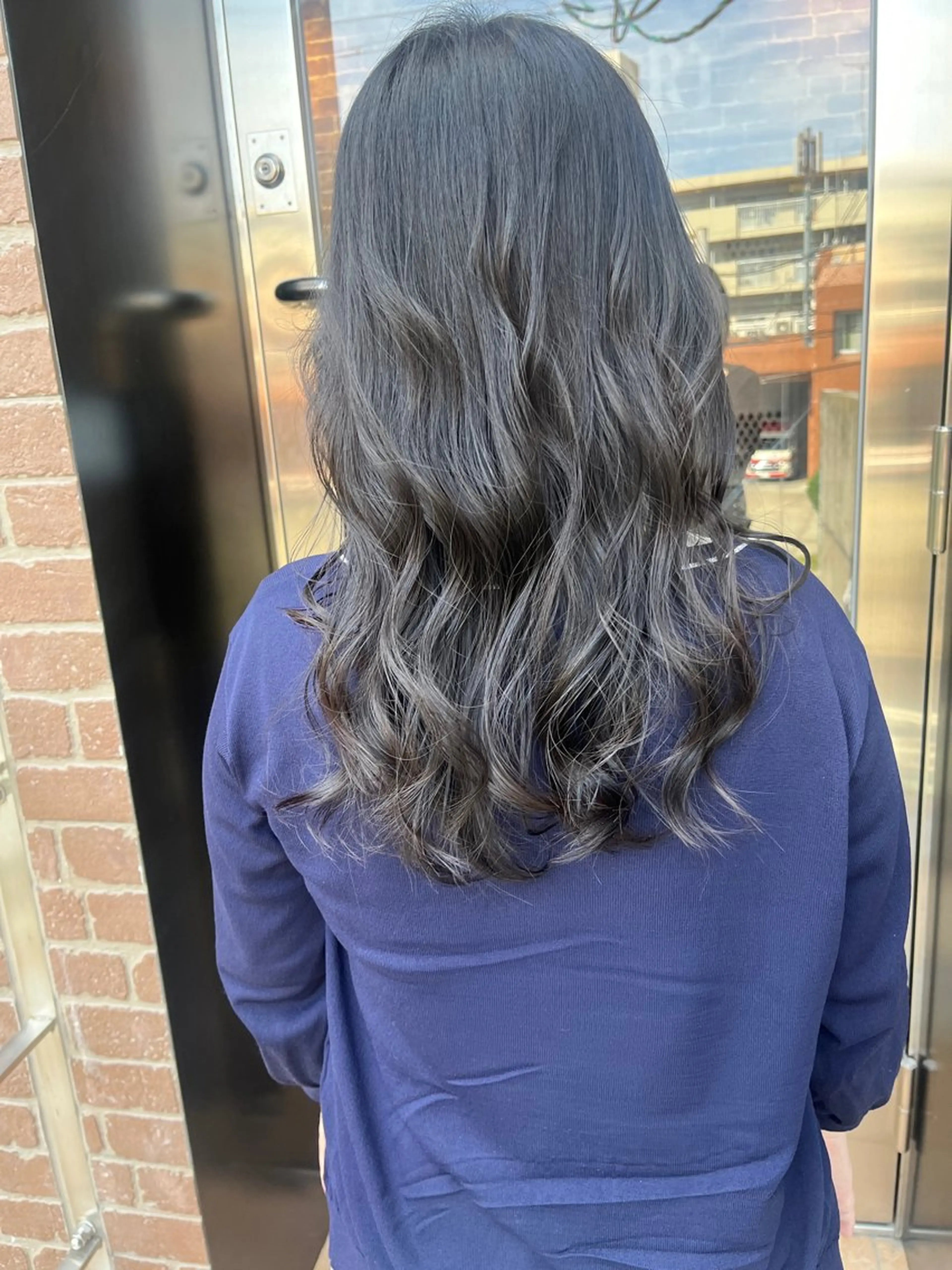 ロング カラー カット 久木原 ゆりのヘアスタイル