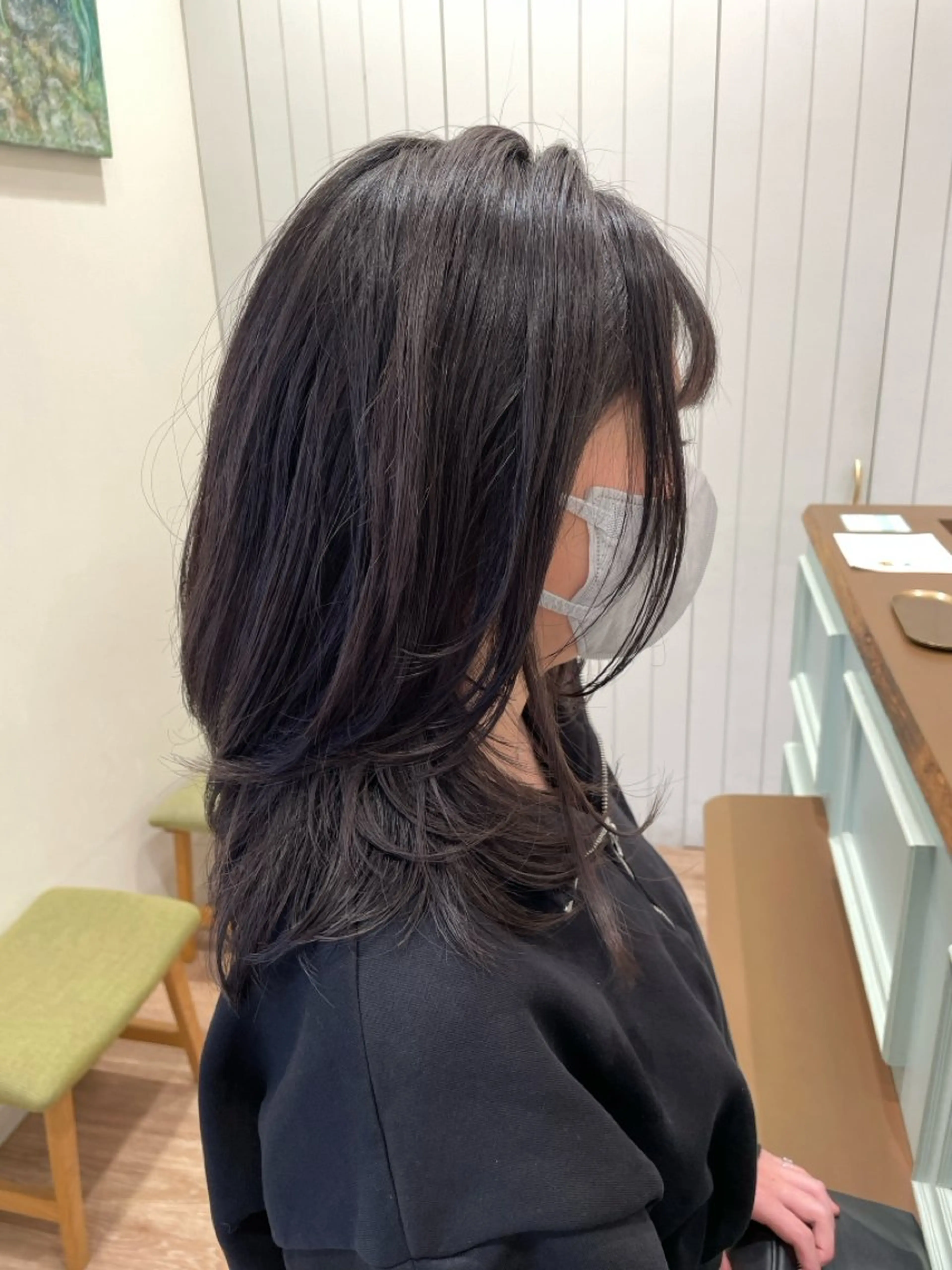 ミディアム カット レイヤー／大宮／韓国 🤍AYA🤍のヘアスタイル