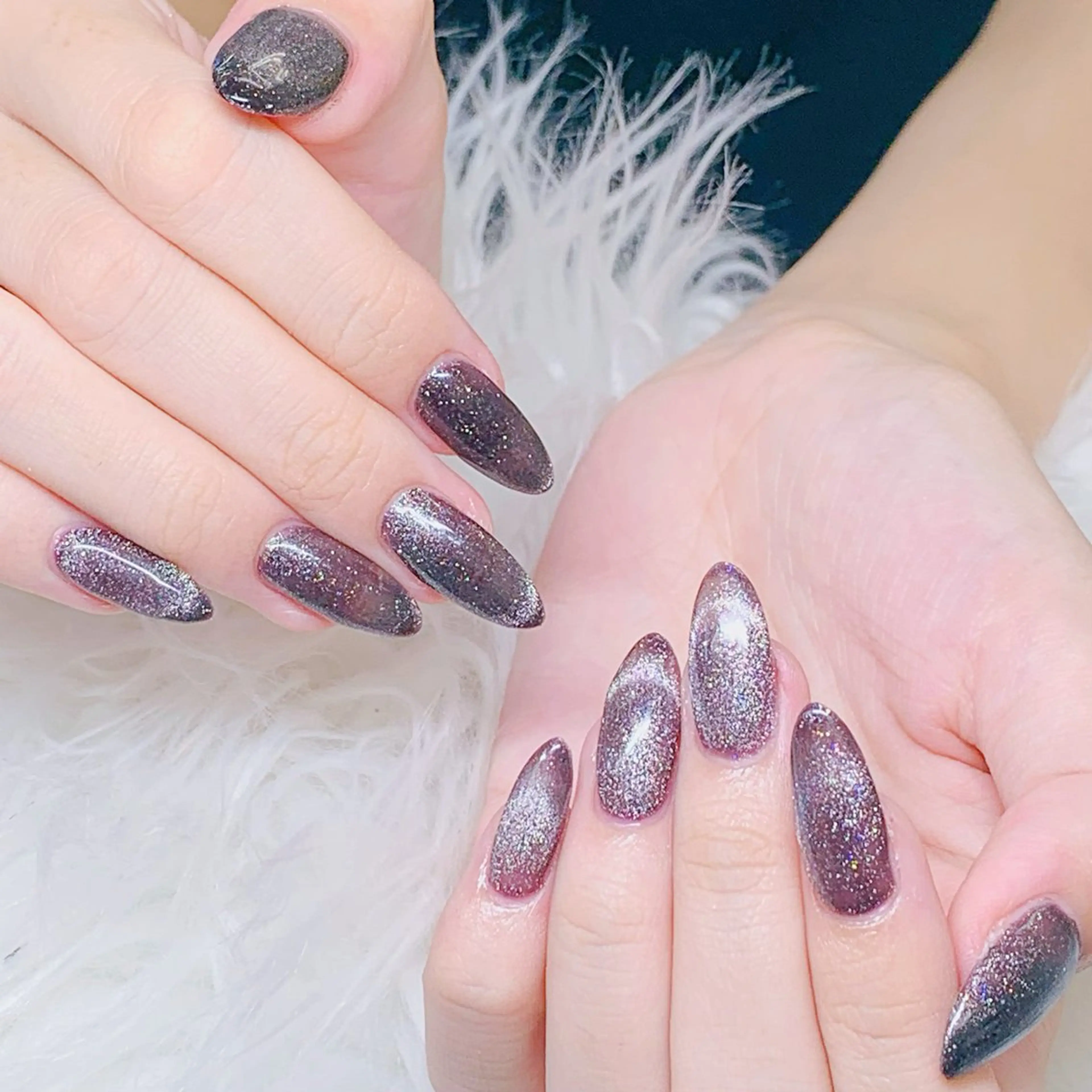 ネイル チークネイル 長さ出し フラッシュネイル フレンチネイル グラデーション ハンドネイル AN NAIL SALONのネイルデザイン