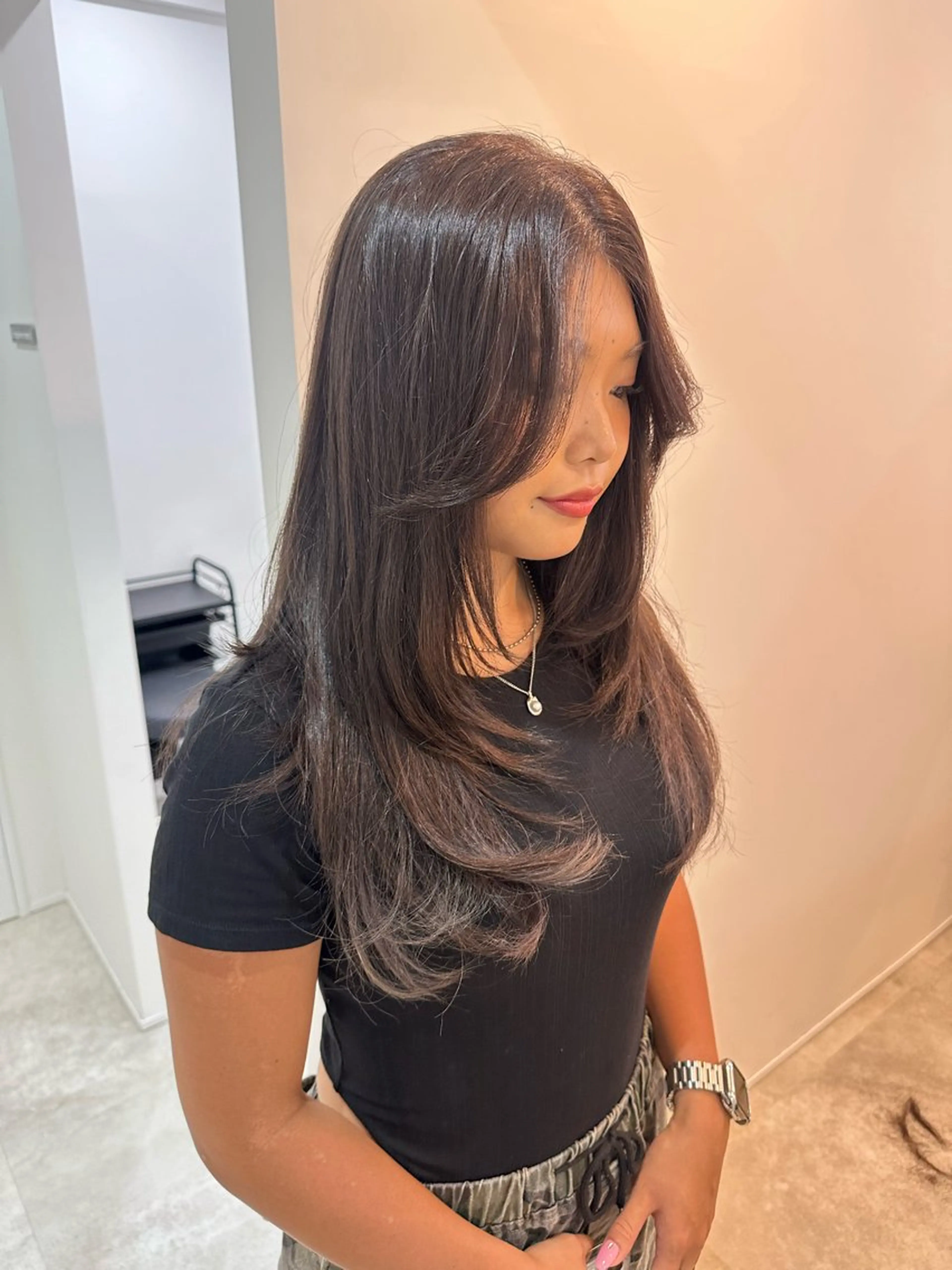 ロング カラー カット ヘアカラー トリートメント レイヤー/ナチュラル 💐nao.のヘアスタイル