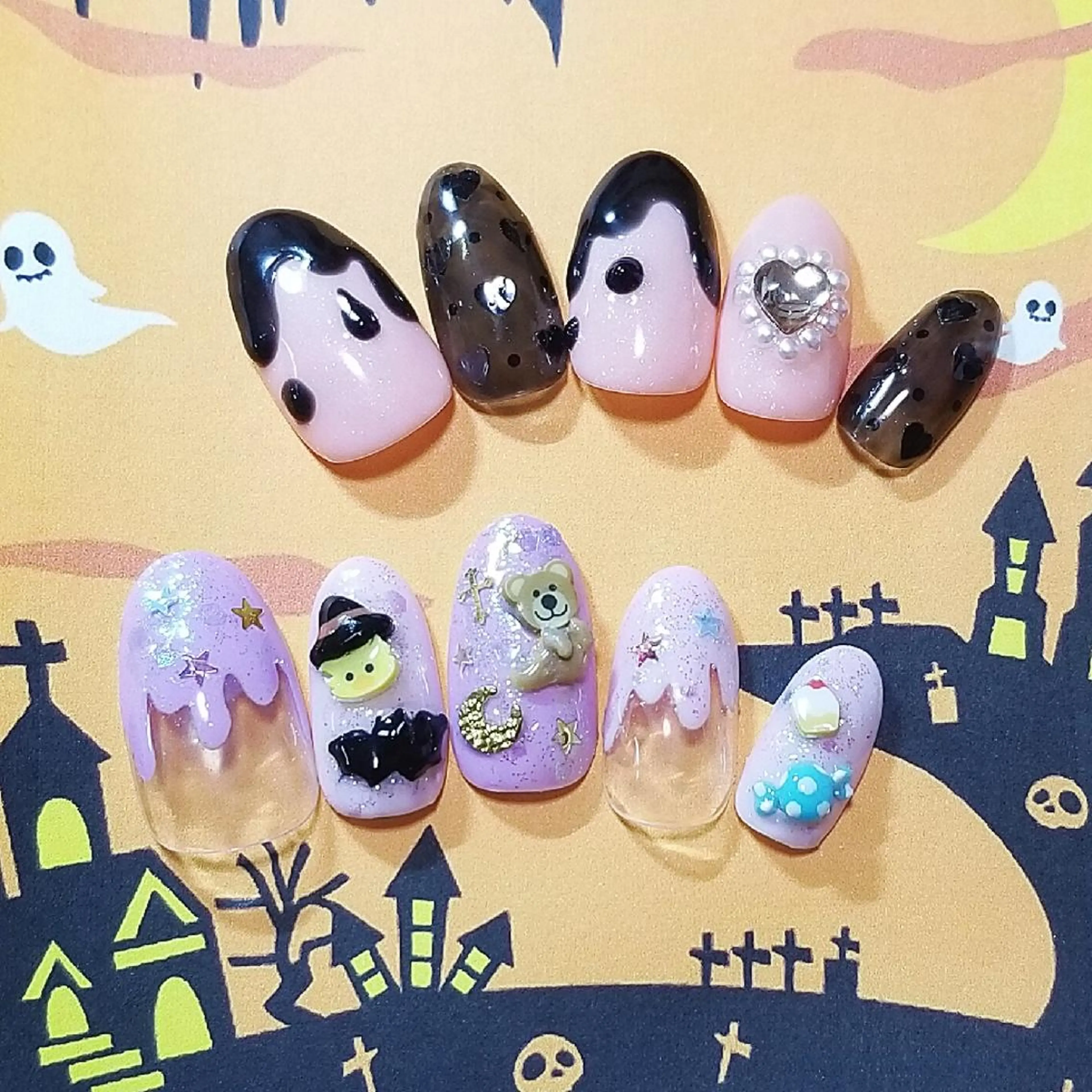 ネイル ハロウィン 博多ネイル ｍｉｍｉのネイルデザイン