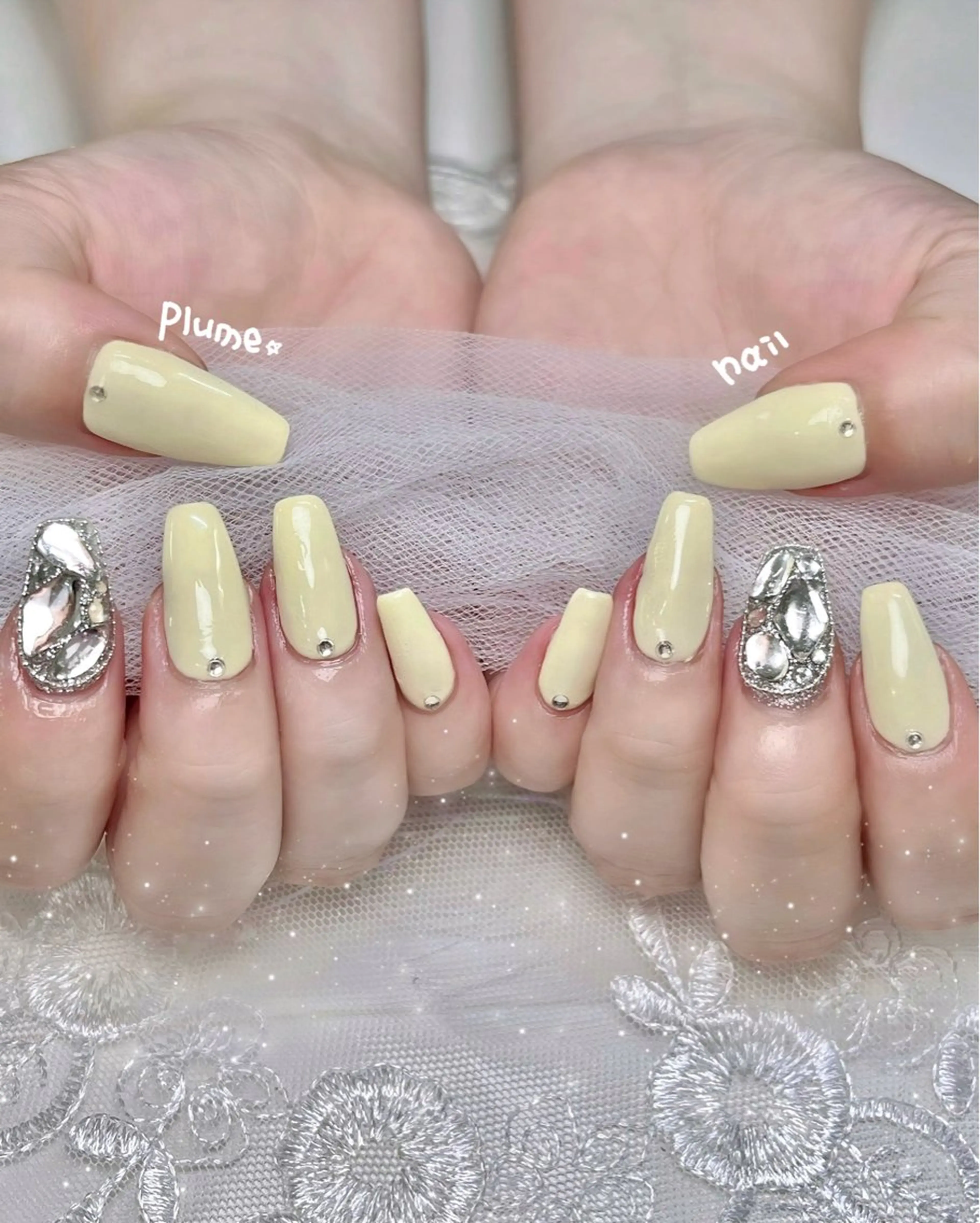 ネイル シンプルネイル ハンドネイル plume nail ☆韓国ネイルのネイルデザイン