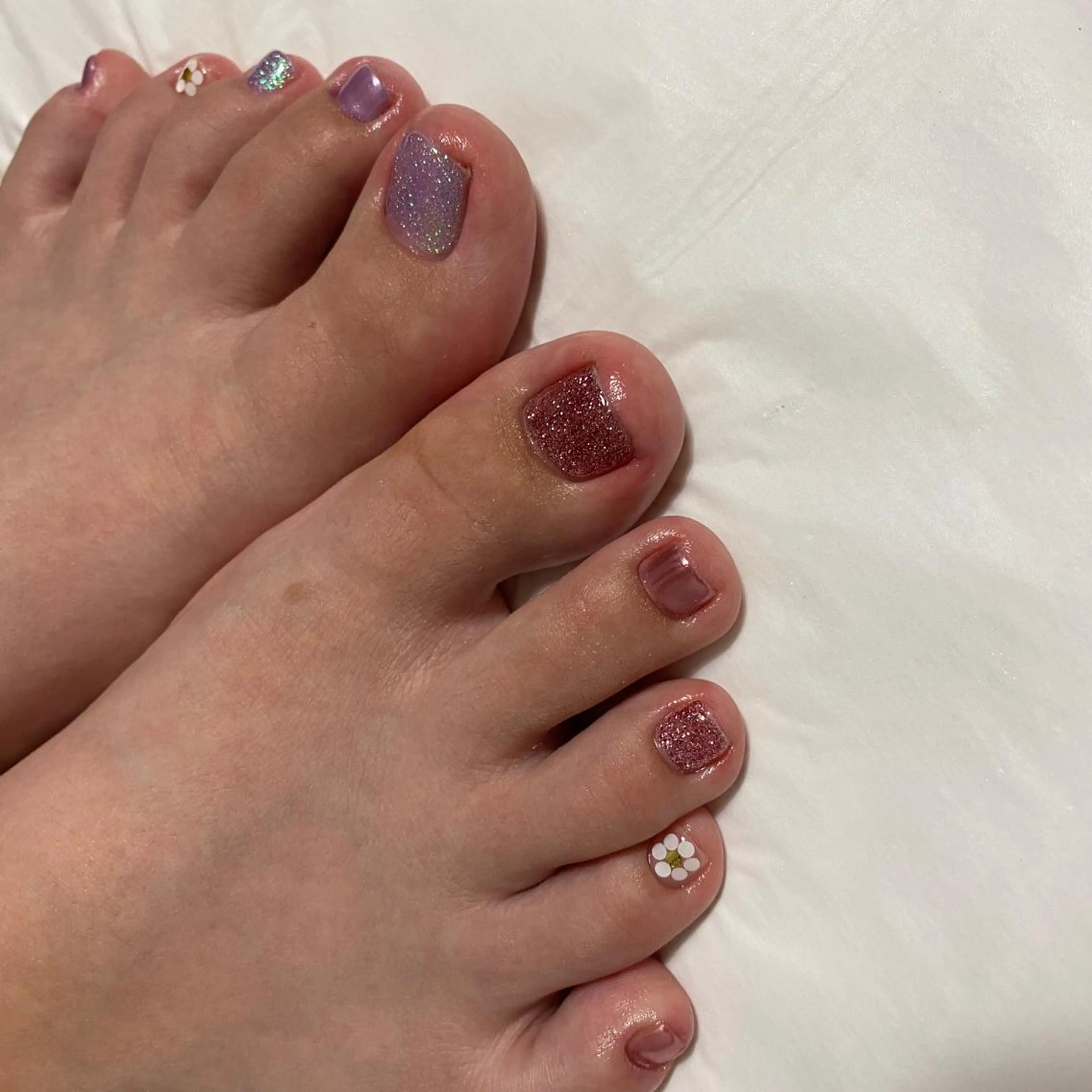 ネイル ラメ(グリッター) ミラーネイル lcoco nailのネイルデザイン