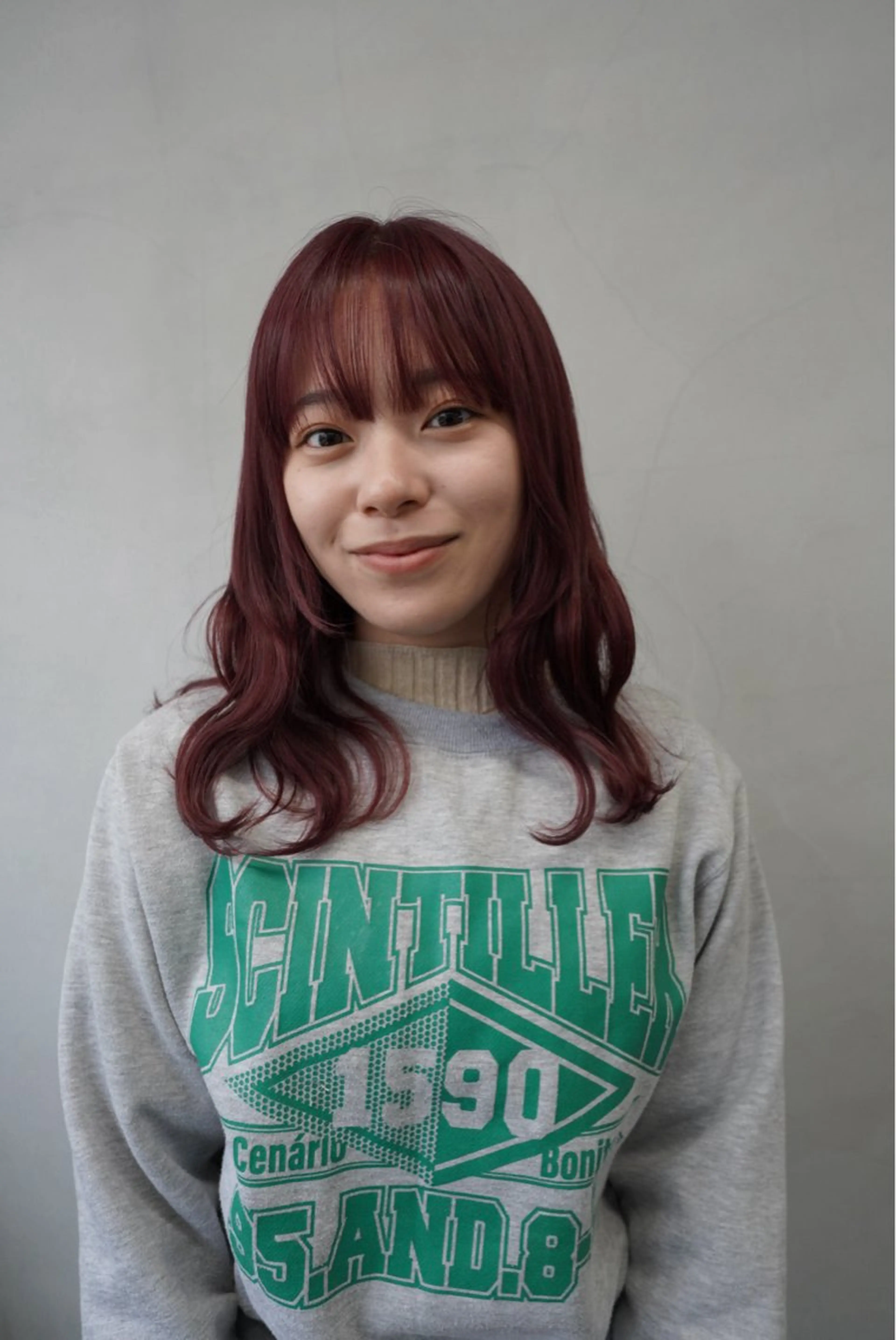 ミディアム カラー カシス ピンクカラー ヘアカラー manami/ヘア セット/ハイトーンのヘアスタイル