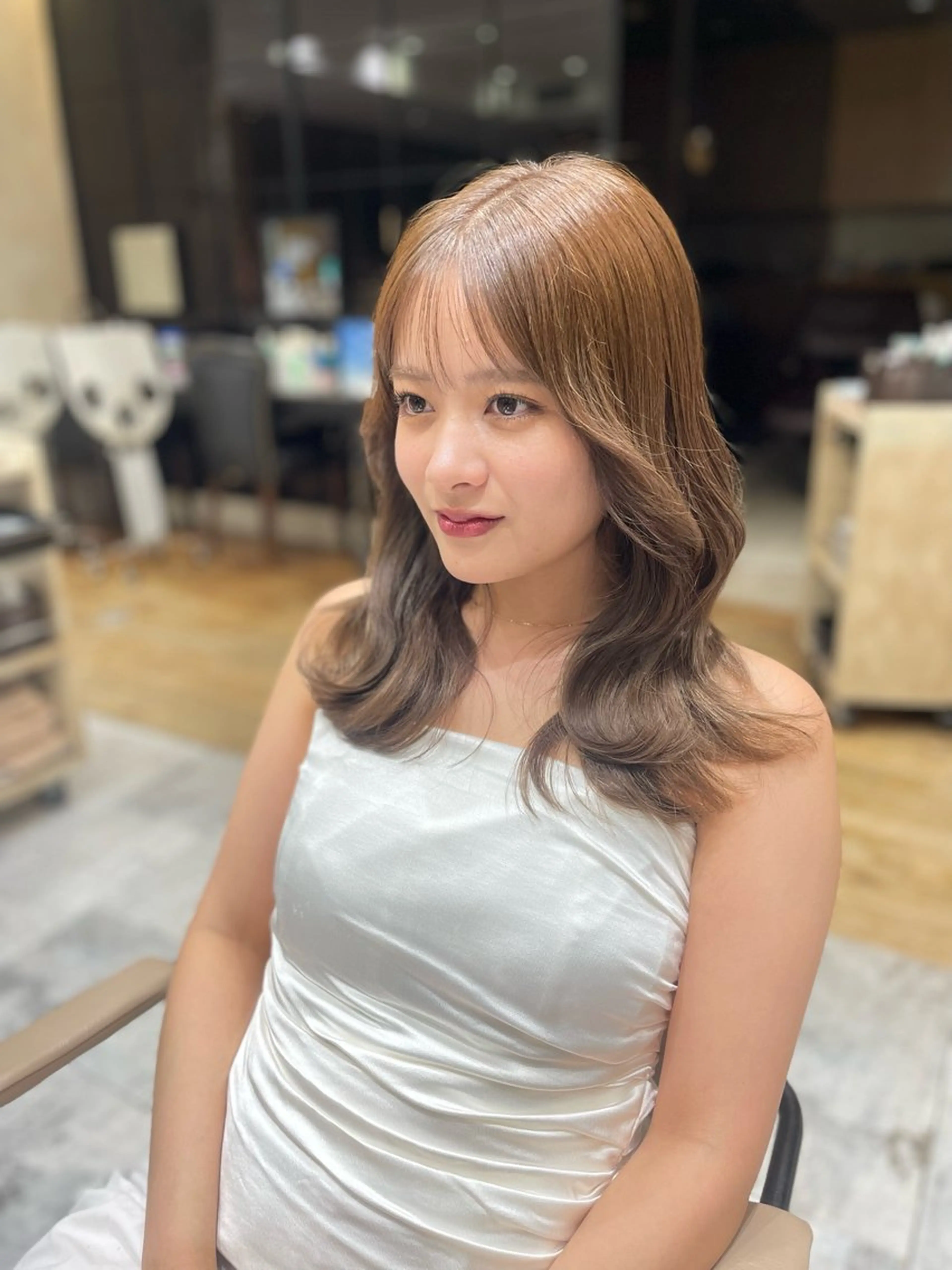 セミロング 前髪顔まわりカット 🌈中村海聖のヘアスタイル