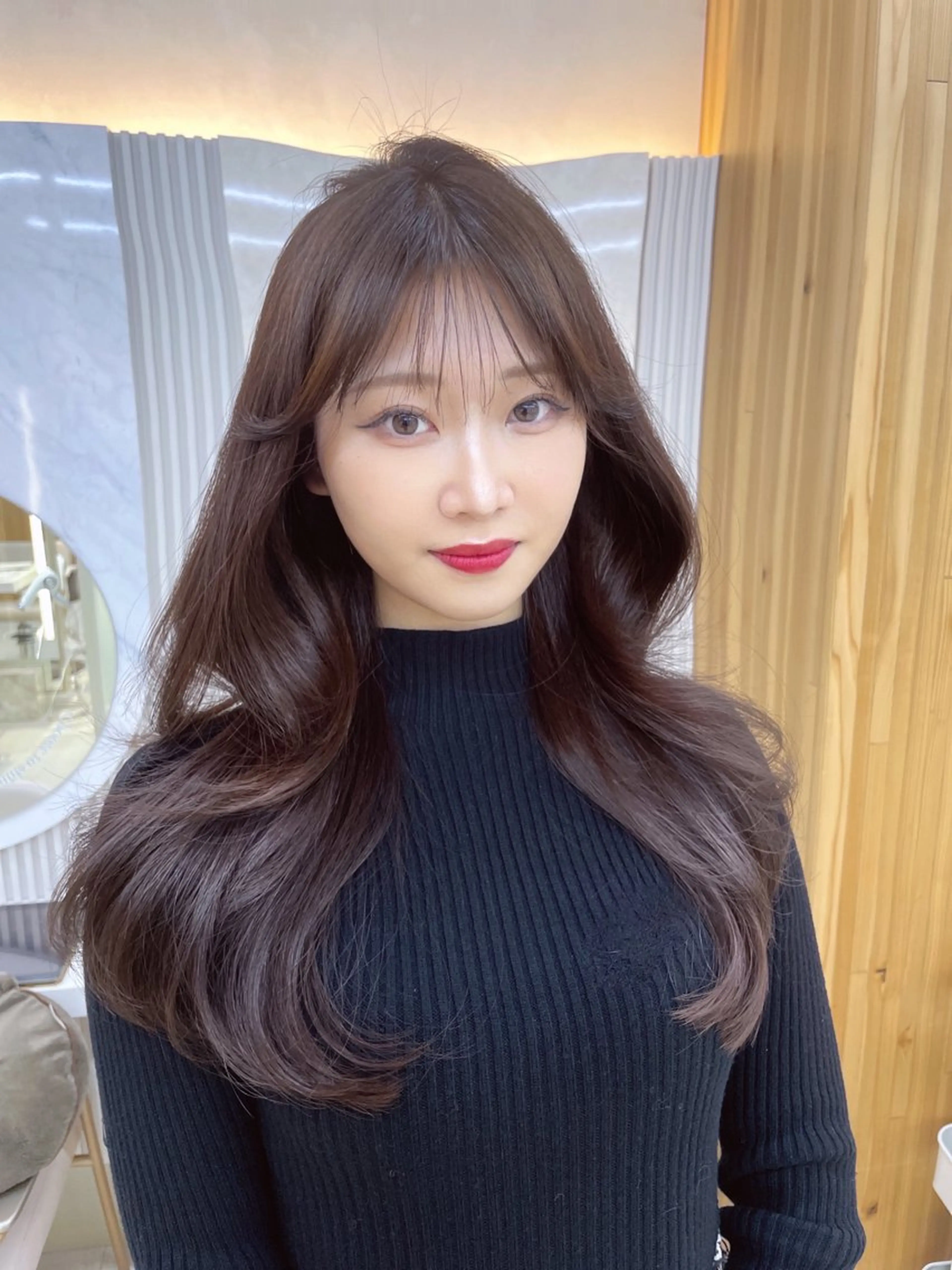 ロング カット ヘアカラー トリートメント レイヤー/顔周り /韓国ヘア/TAKUのヘアスタイル