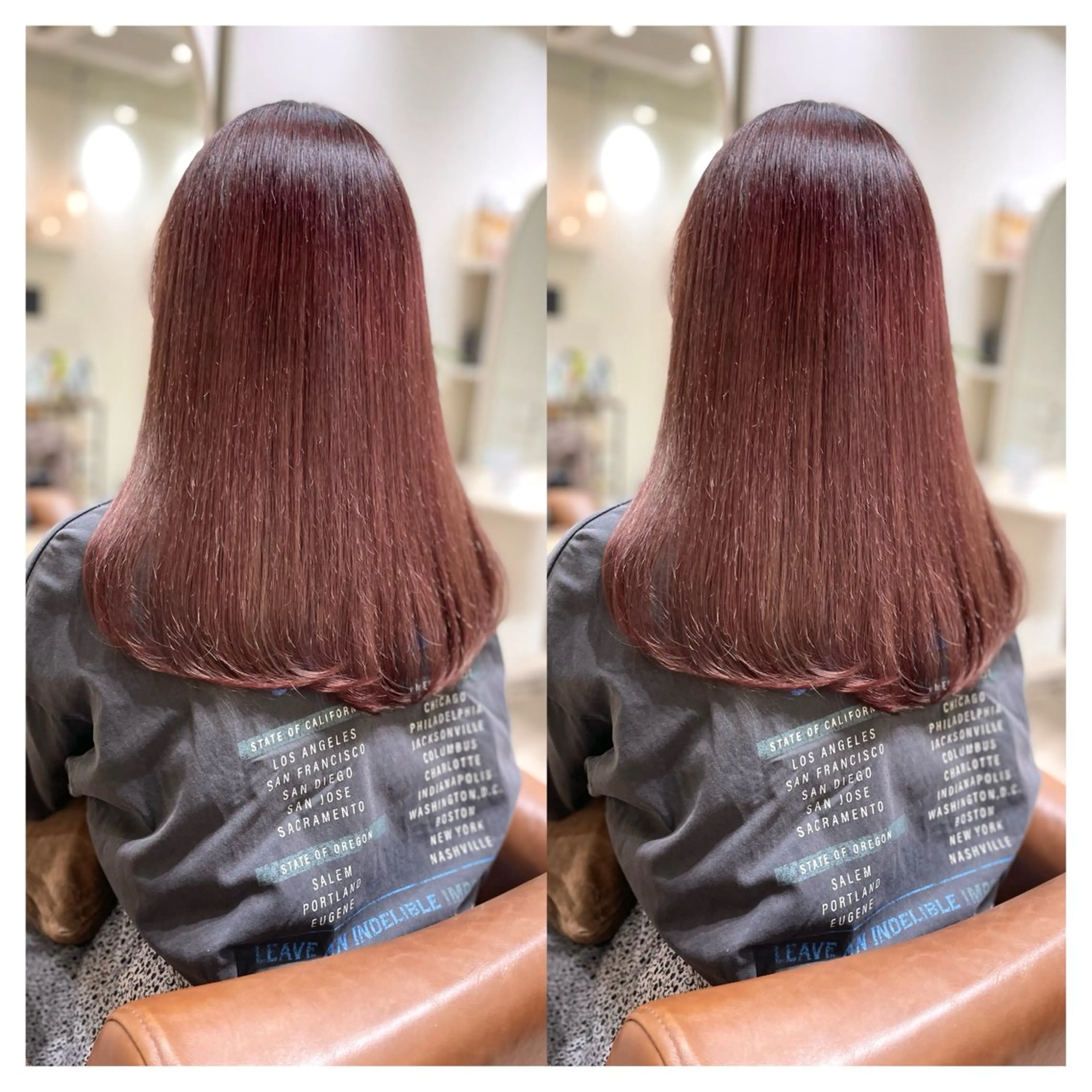 セミロング カラー カット ヘアカラー トリートメント 村山 茉衣のヘアスタイル