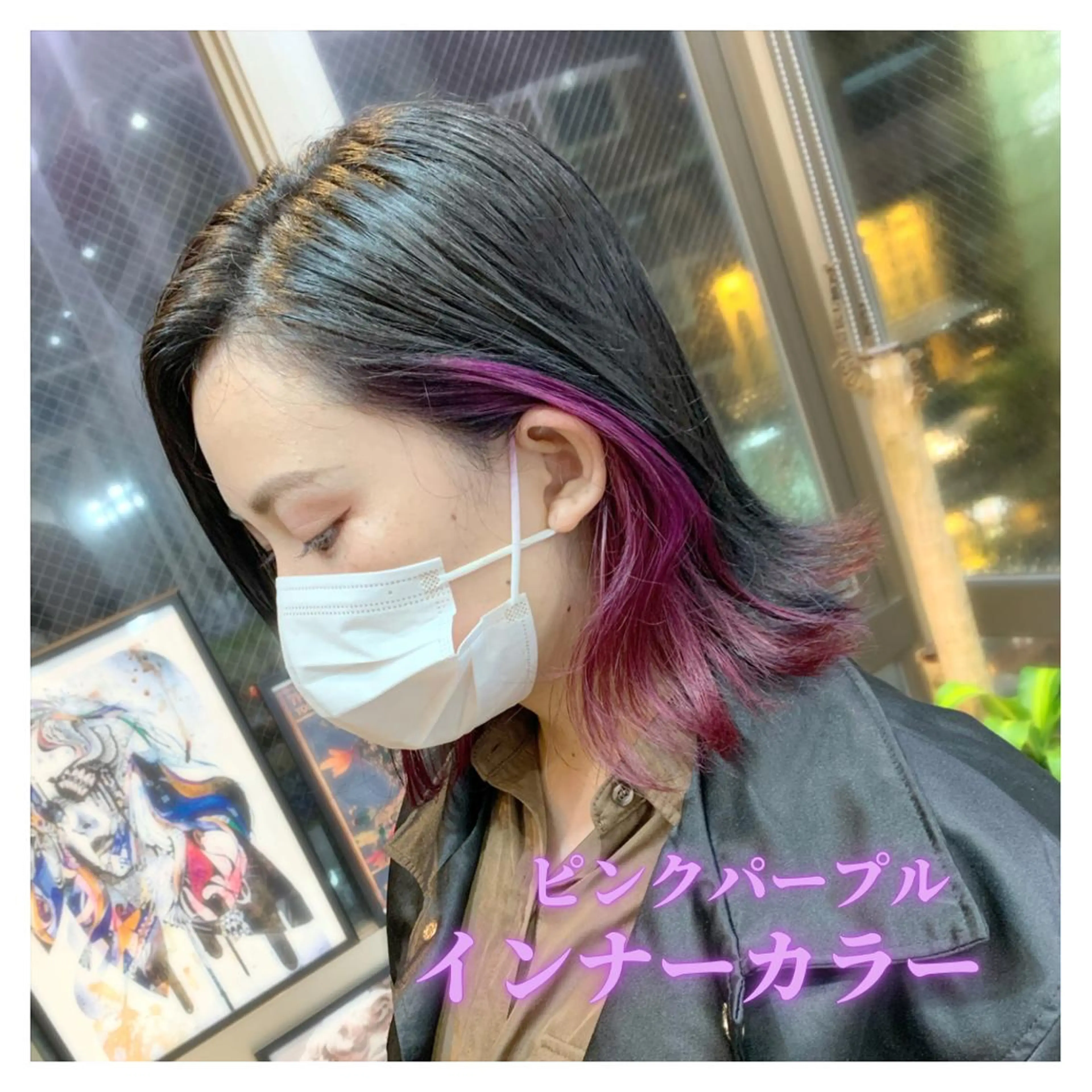 ミディアム カラー ヘアアレンジ VIM hairおもろまち店のヘアスタイル