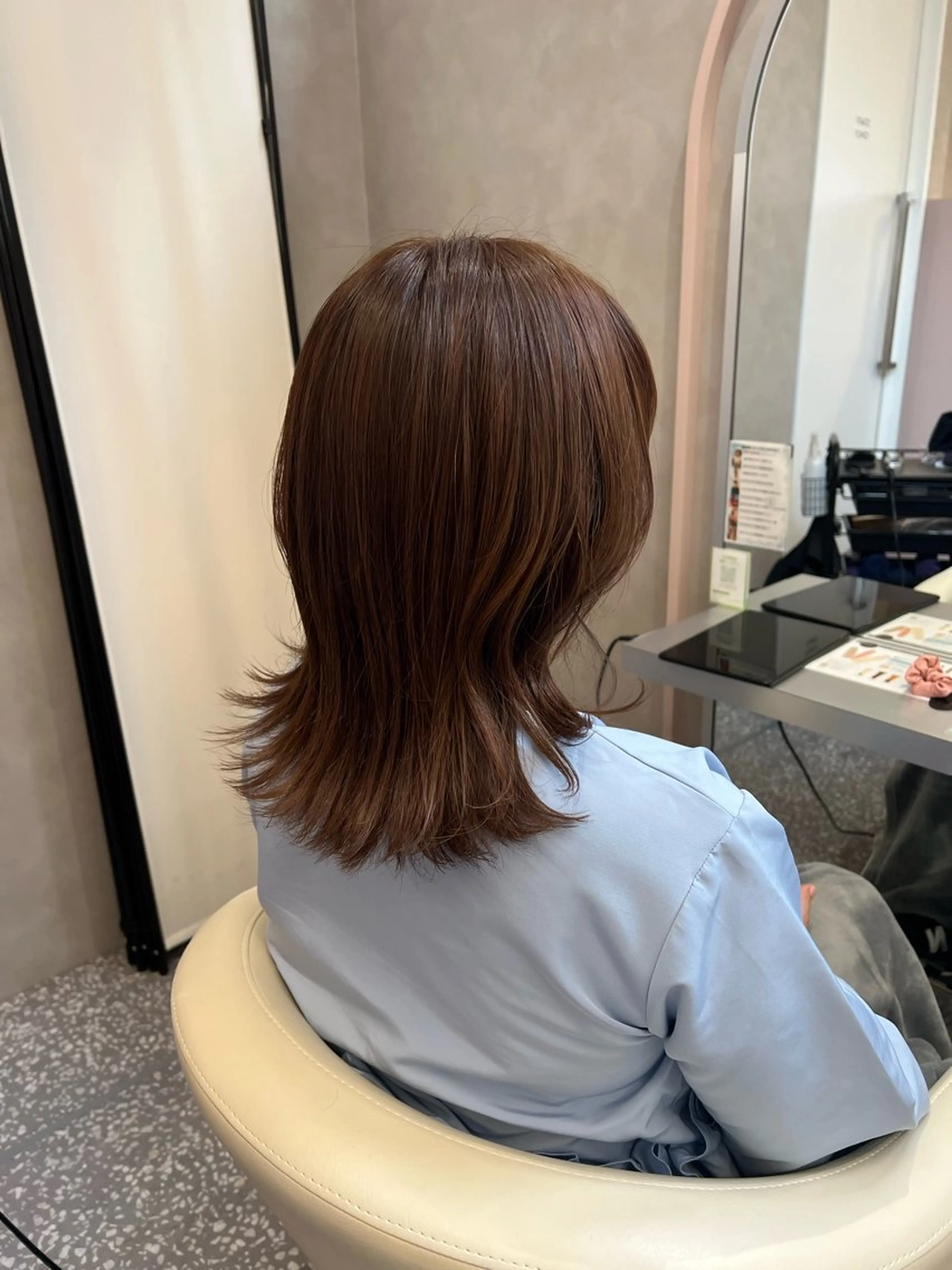 ミディアム カラー ヘアカラー 髪質改善/水素カラー /ほのかのヘアスタイル