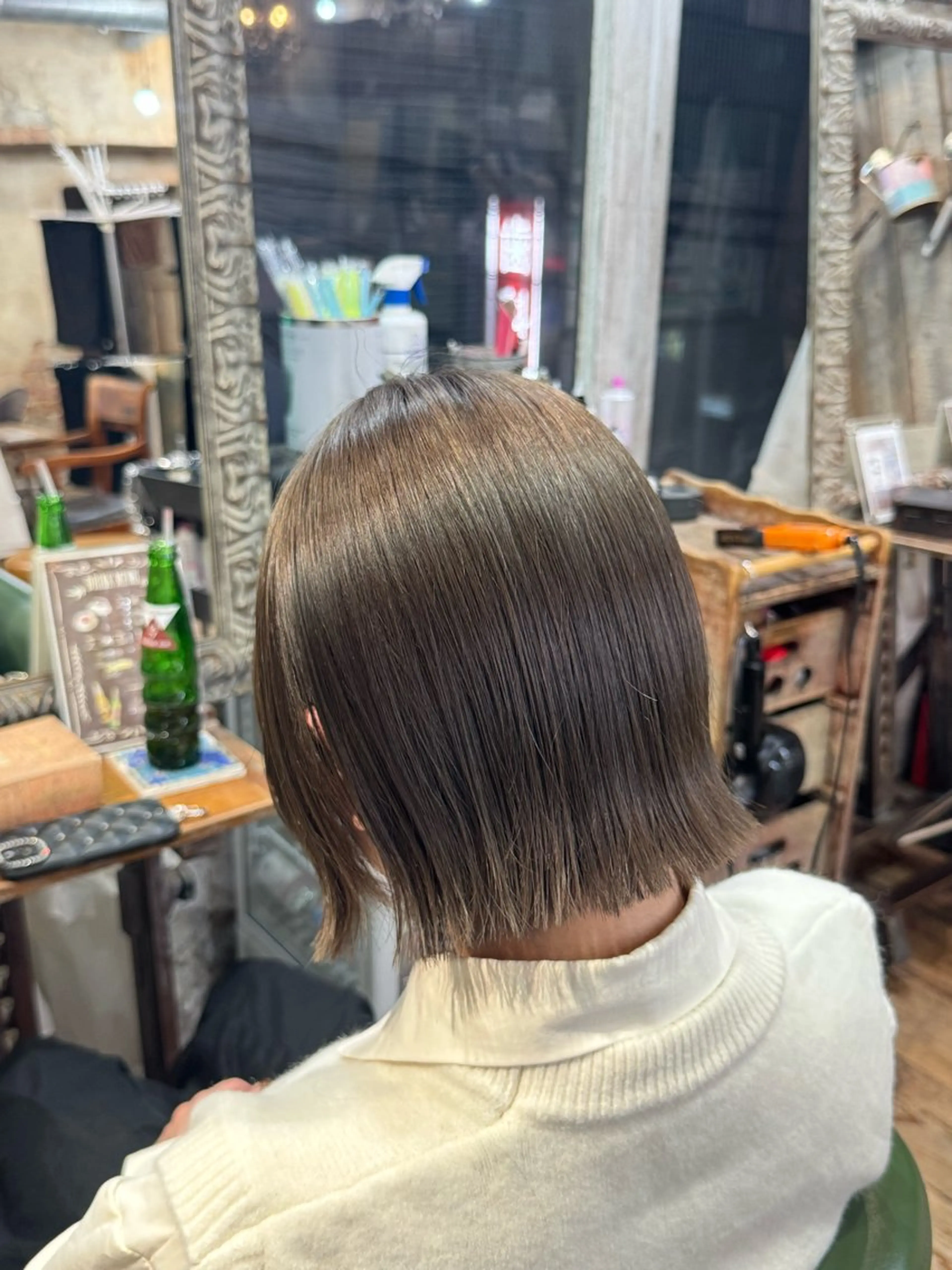 ショート ボブ カット ヘアカラー トリートメント 髪質改善/透明感 カラー高山奈夕のヘアスタイル