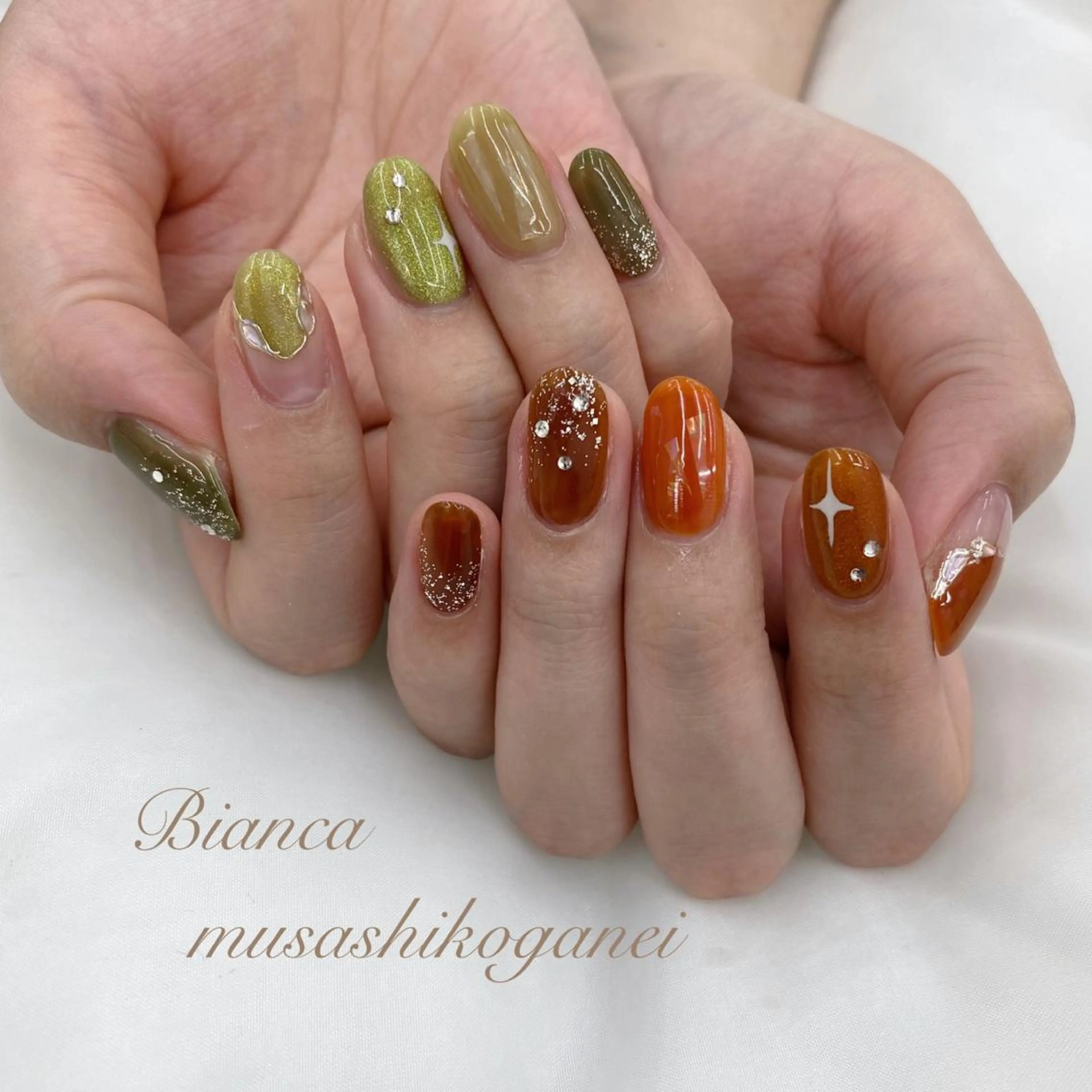 ネイル ハンドネイル Bianca 武蔵小金井　しぎはらのネイルデザイン