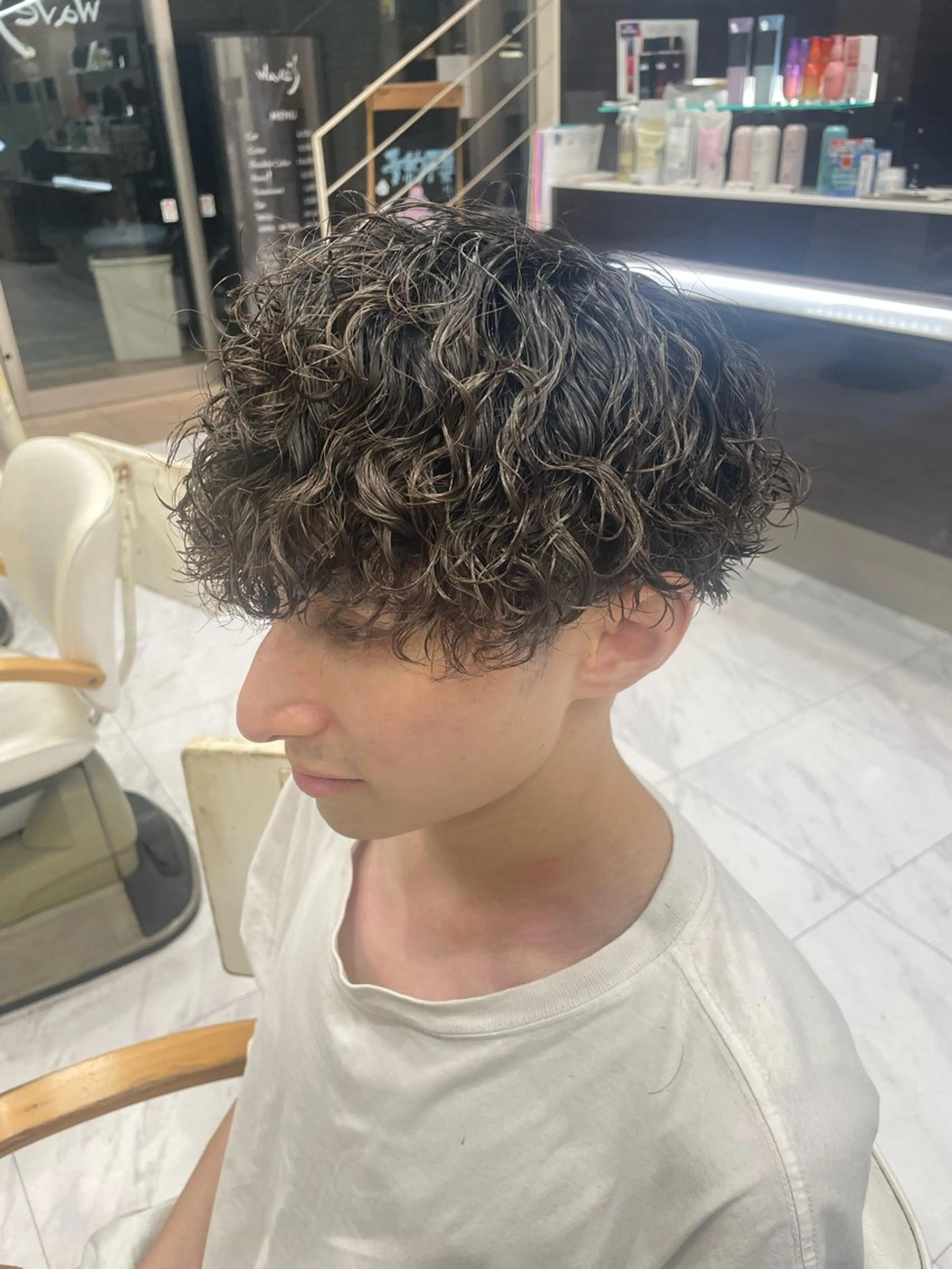 ショート パーマ メンズ マッシュ メンズパーマ ツイストスパイラルパーマ デート スパイラルパーマ 🍒KUMAGAI 🍒のヘアスタイル