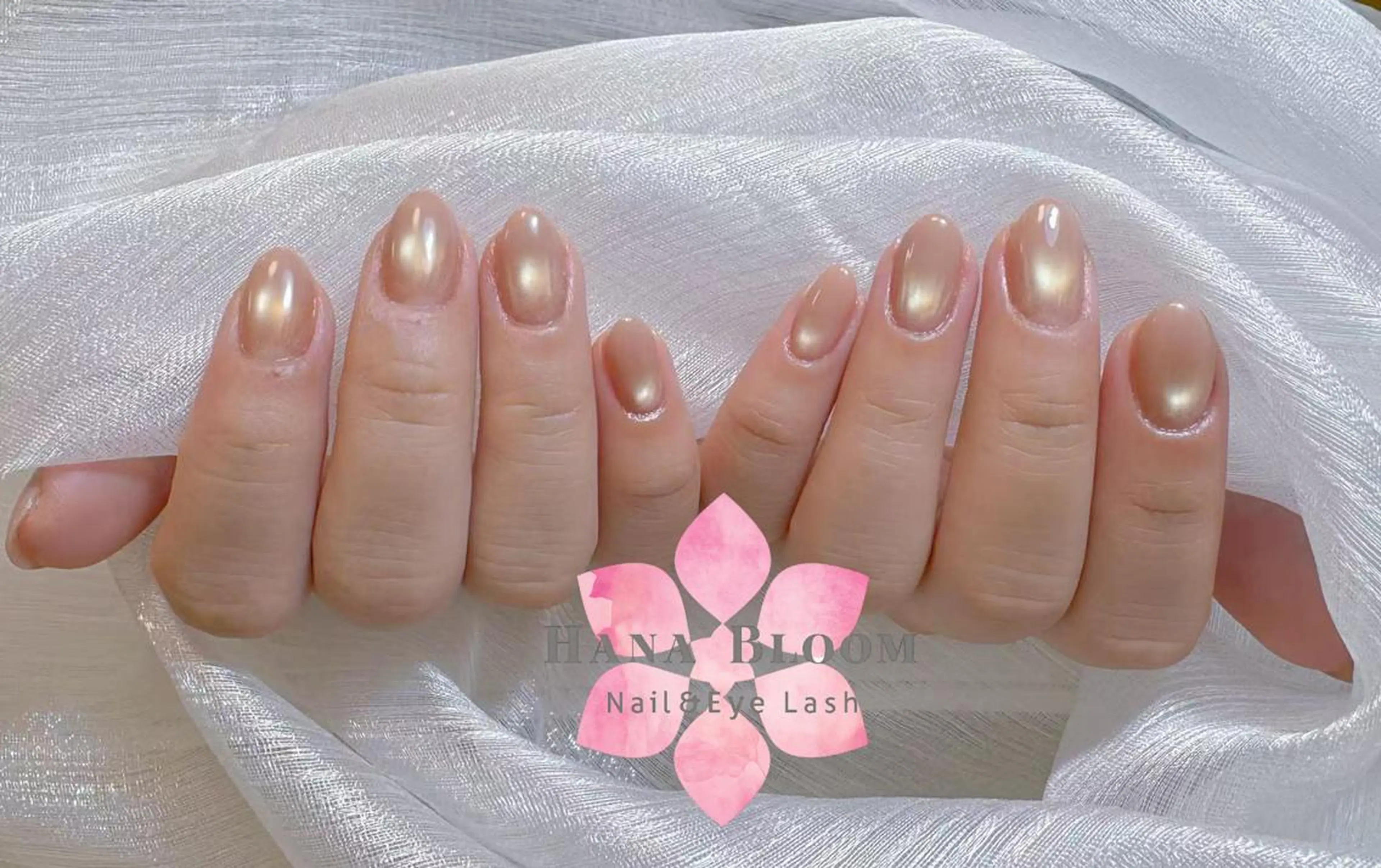 ネイル チークネイル 長さ出し フレンチネイル ジェルネイル ガラスフレンチ ハンドネイル ハンドケア Hana Bloom Nail💗YUIのネイルデザイン
