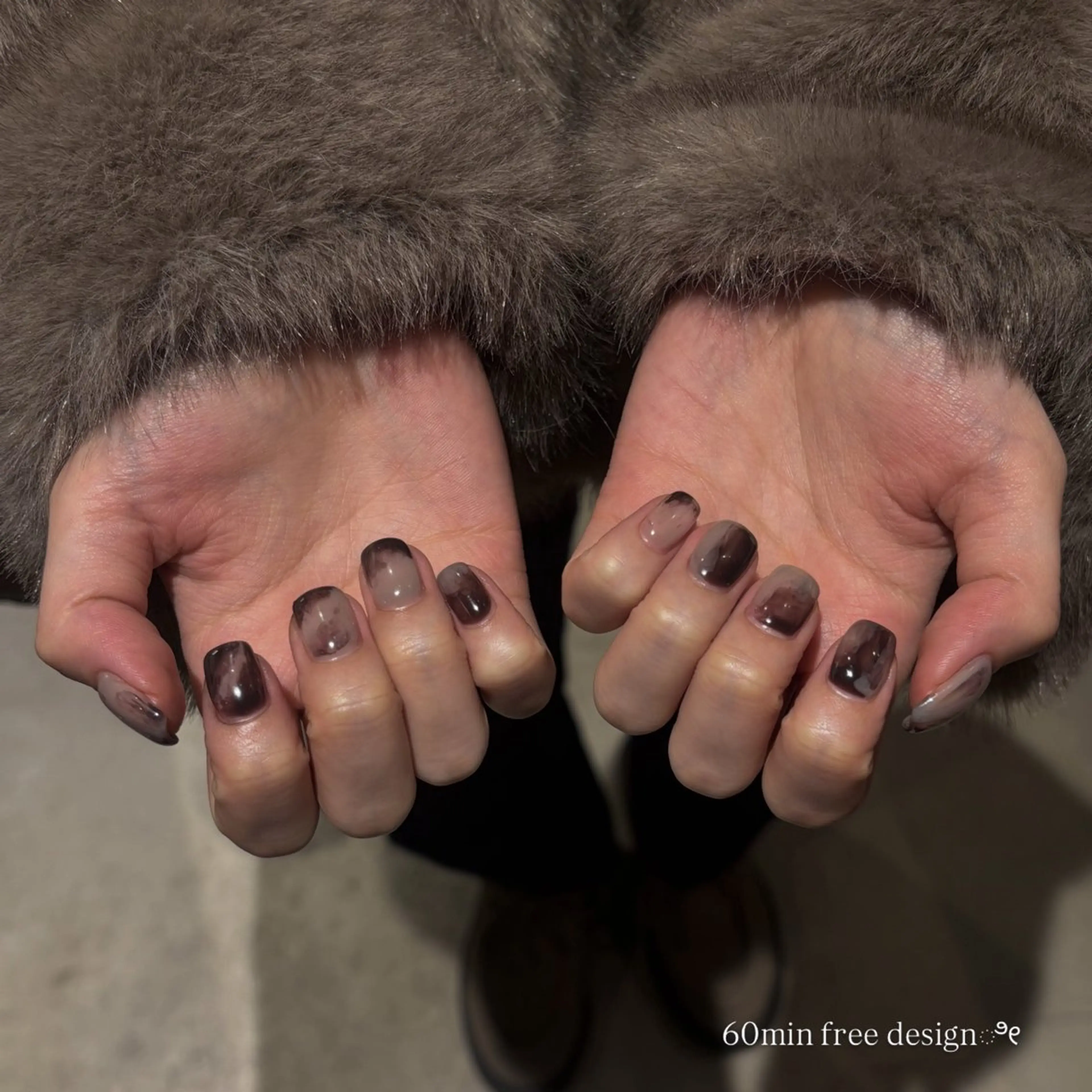 ネイル ハンドネイル ‎🤍透け艶𐙚 ICHIKAのネイルデザイン