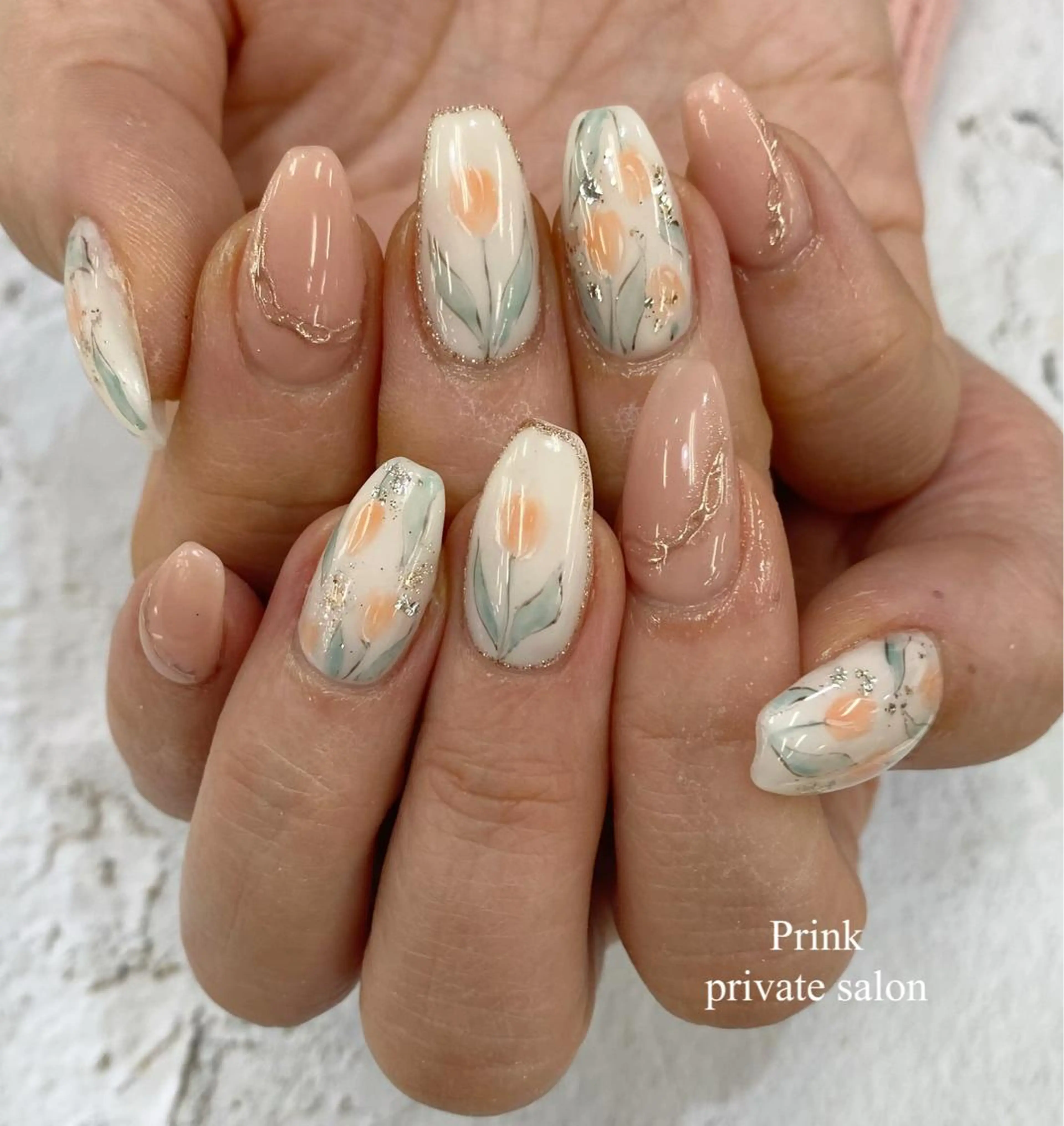 ネイル 春ネイル ハンドネイル ak oのネイルデザイン