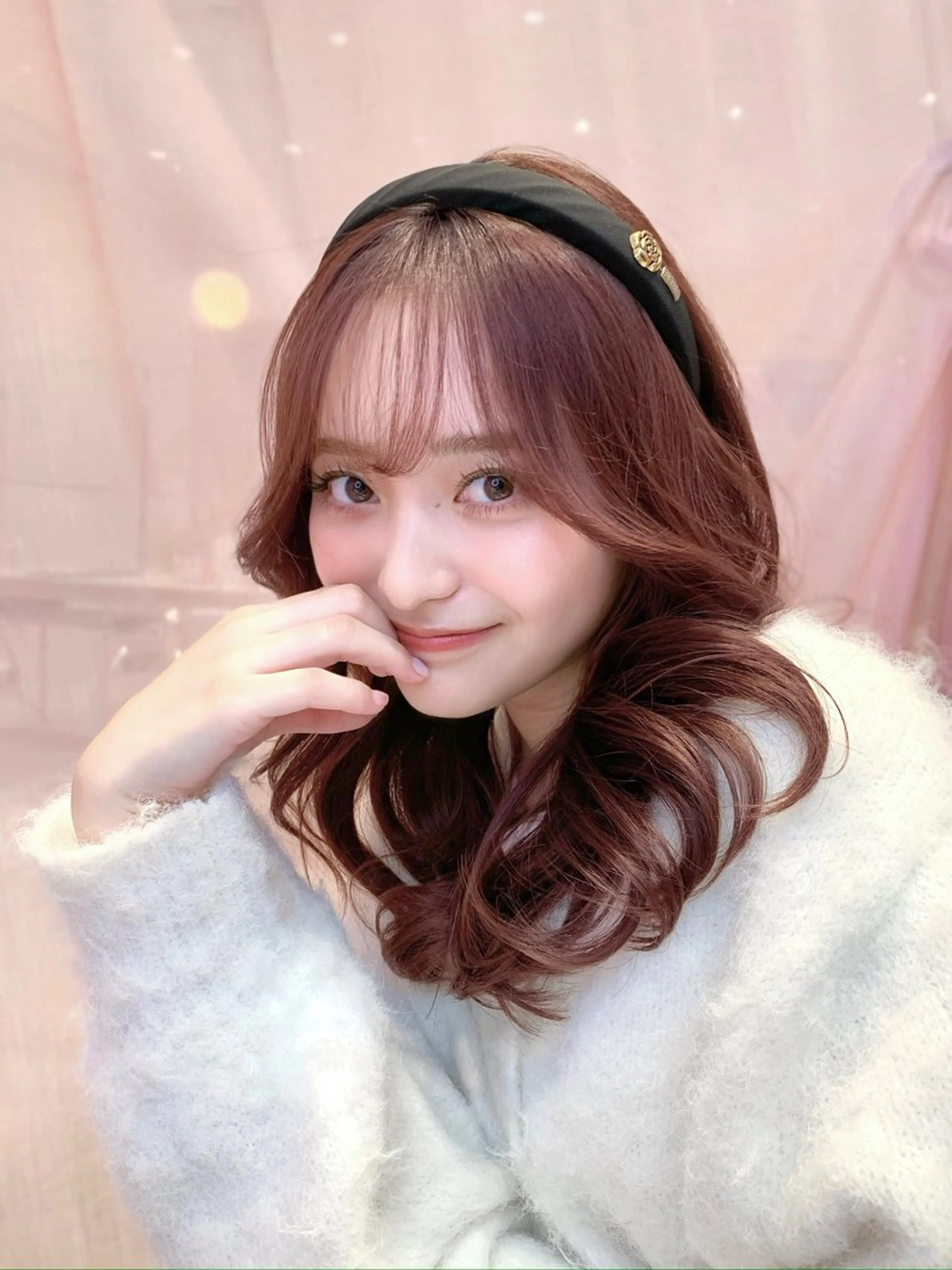 ミディアム カラー ブラウンカラー ピンクカラー ピンクブラウン カット ヘアカラー トリートメント ヘッドスパ ヘアセット 韓国ヘア/レイヤー/ 顔まわり/りょーとのヘアスタイル