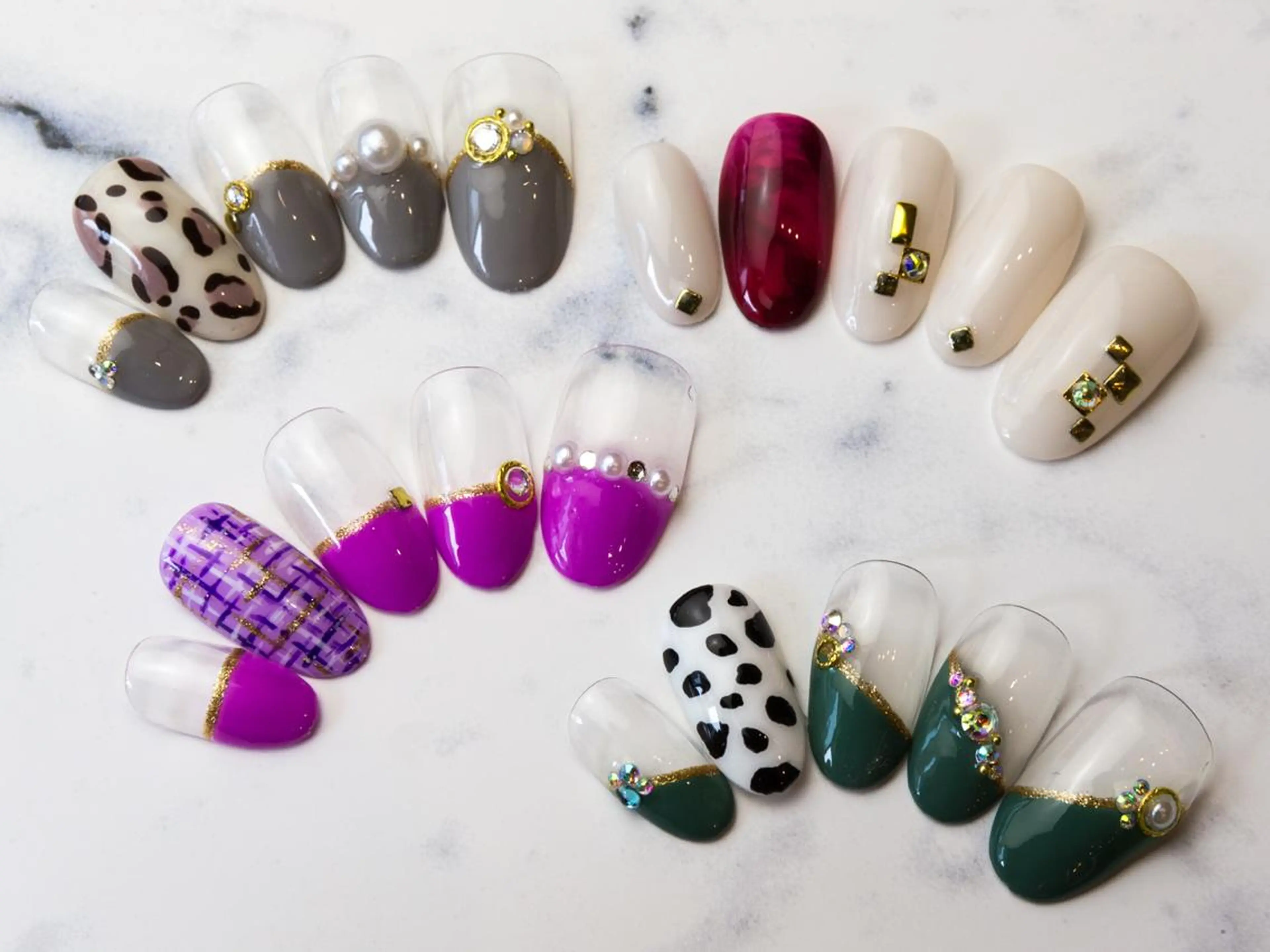 ネイル アニマル柄 アートネイル べっ甲ネイル フレンチネイル nail salon Soeurのネイルデザイン