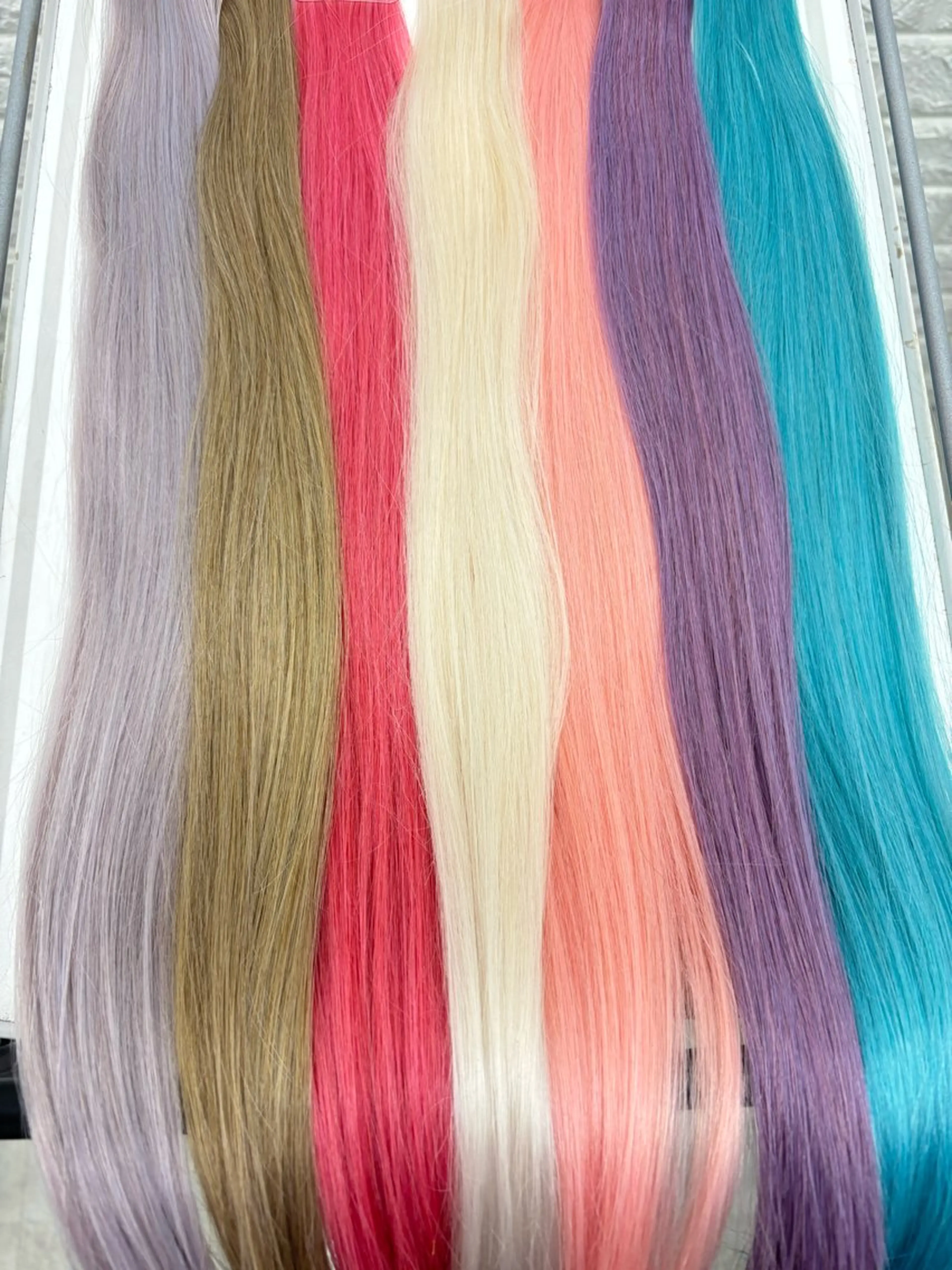 ロング カラー ブリーチ エクステ ヘアカラー エクステ すぐ巻ける縮毛矯正 🍀勝倉　麗のヘアスタイル