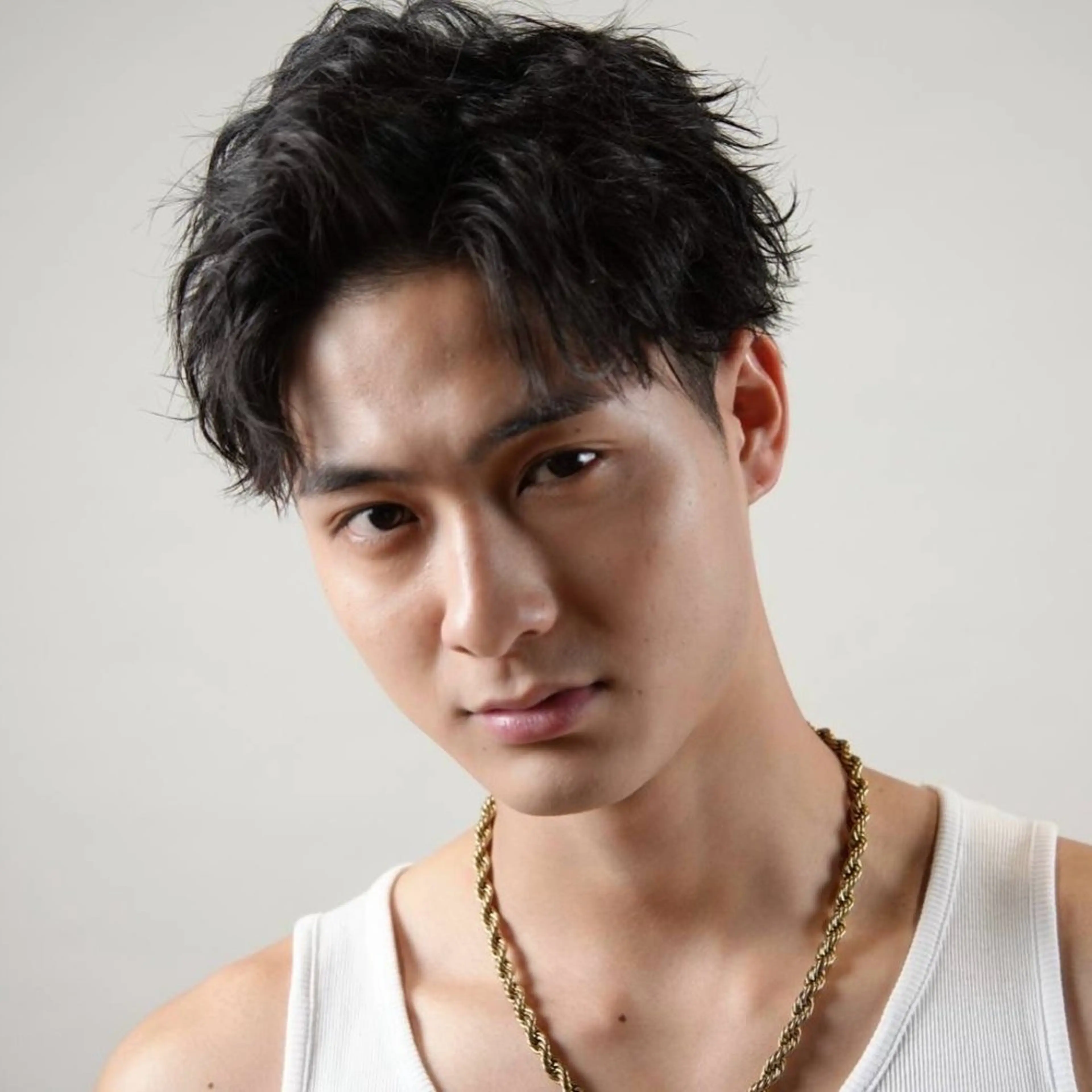 ショート カラー パーマ メンズ ハイトーン/メンズマ ッシュ/KYOHEIのヘアスタイル