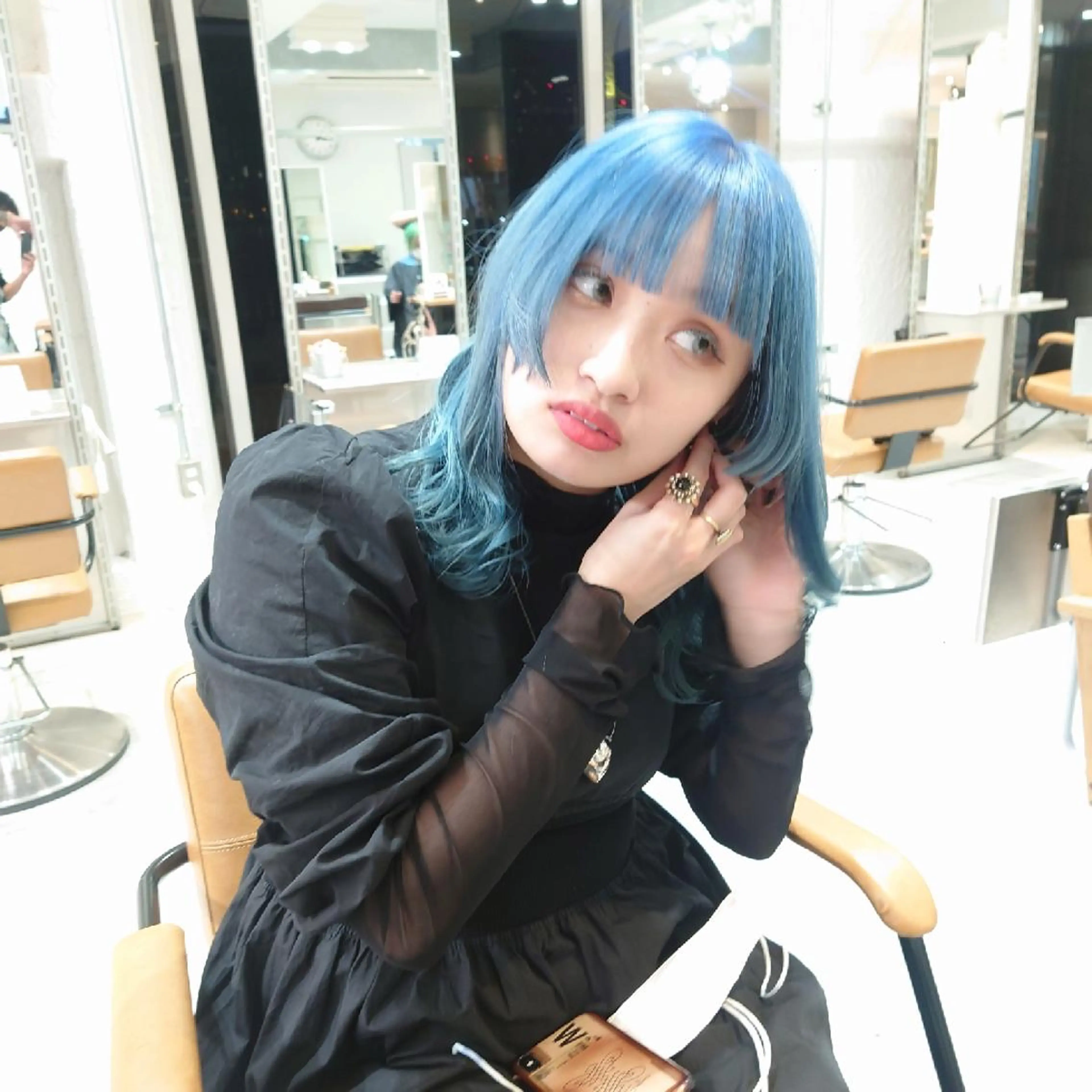 セミロング カラー ベージュカラー ホワイトベージュ 姫カット ヘアカラー トリートメント 艶髪✨ブリーチ職人 井手正康のヘアスタイル