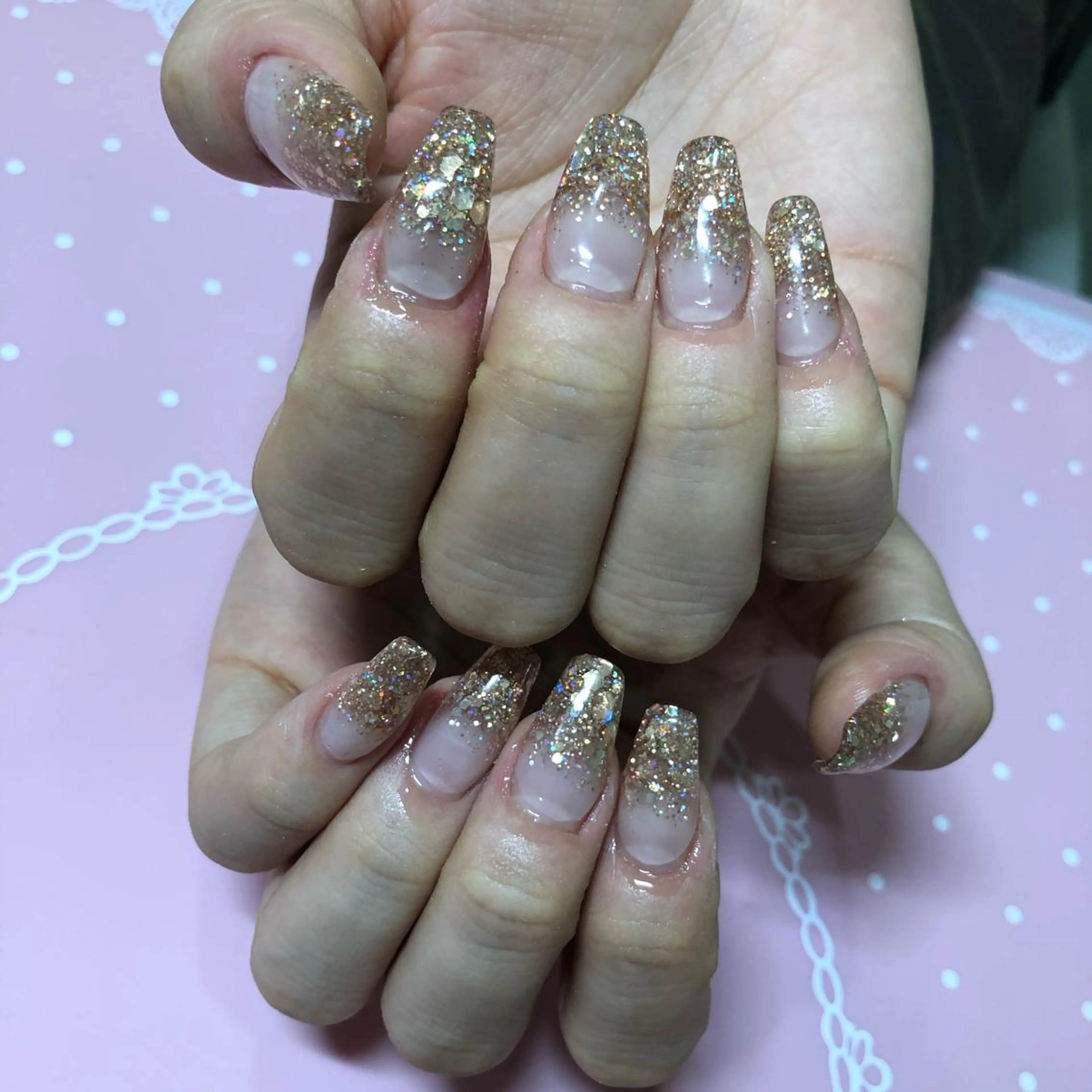 ミディアム ネイル ハンドネイル 《LB》ラブリエ Nail&eyeのマツエク・マツパデザイン