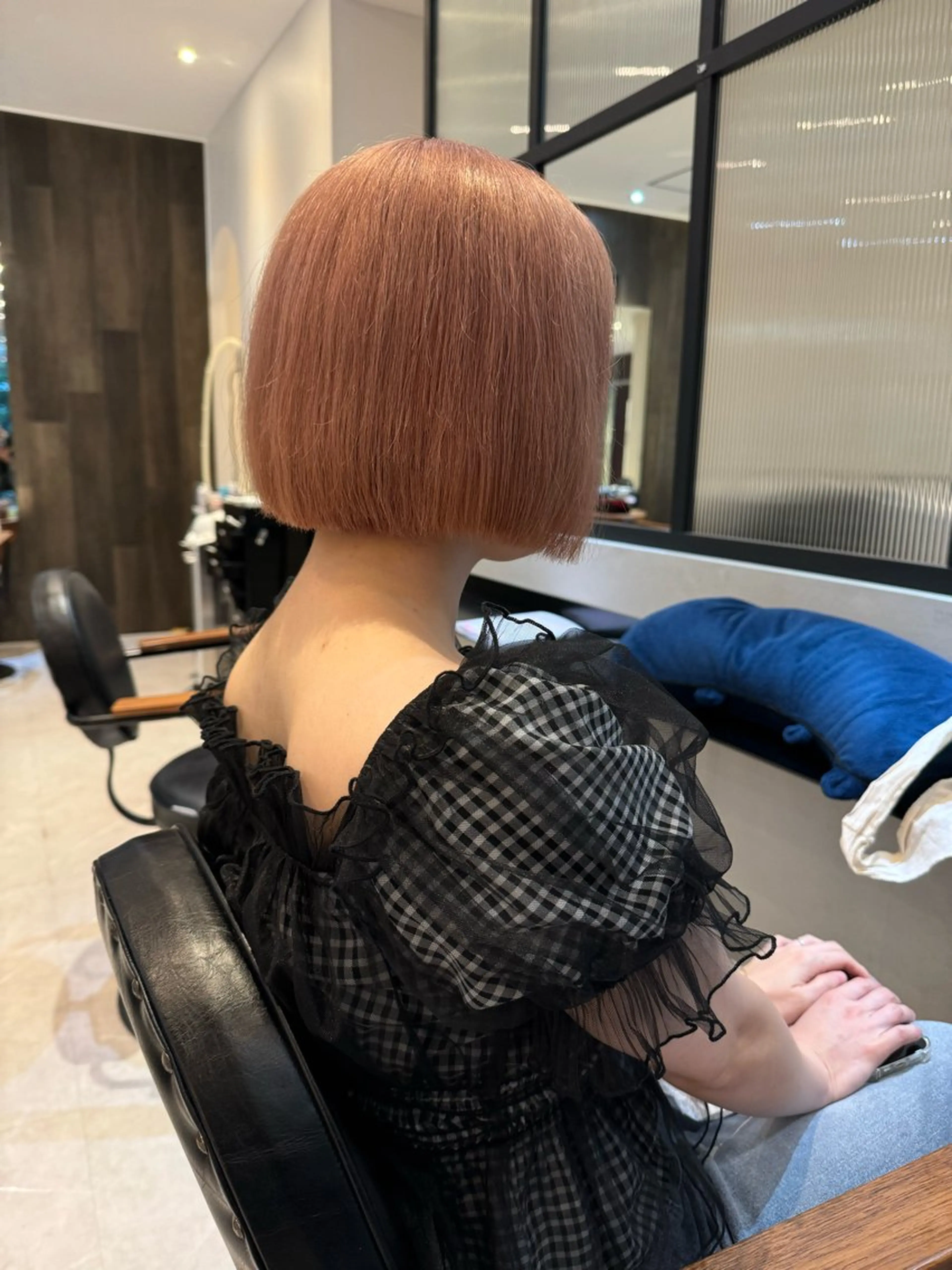 ショート カラー ベージュカラー ピンクカラー ピンクベージュ カット ヘアカラー トリートメント 縮毛矯正/カット/ 韓国ヘア/蛯原🍤のヘアスタイル